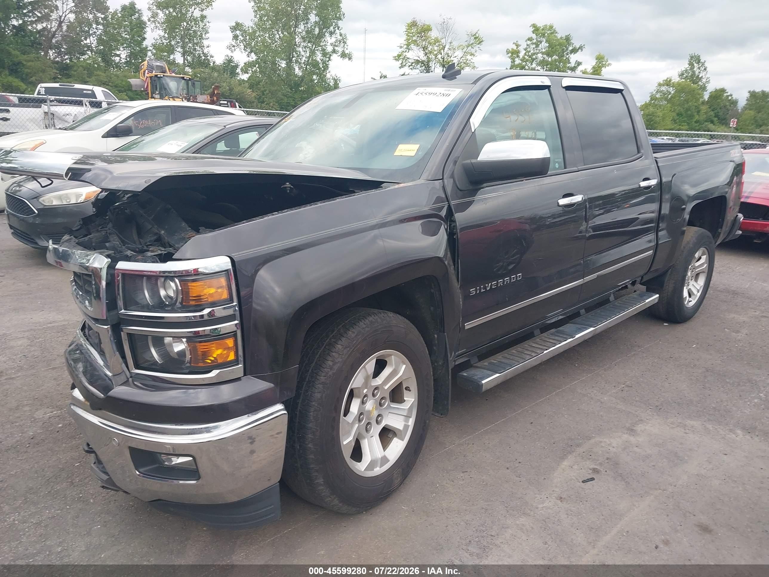 2014 Chevrolet Silverado 1500 Ltz Gray vin: 3GCUKSEC3EG142503