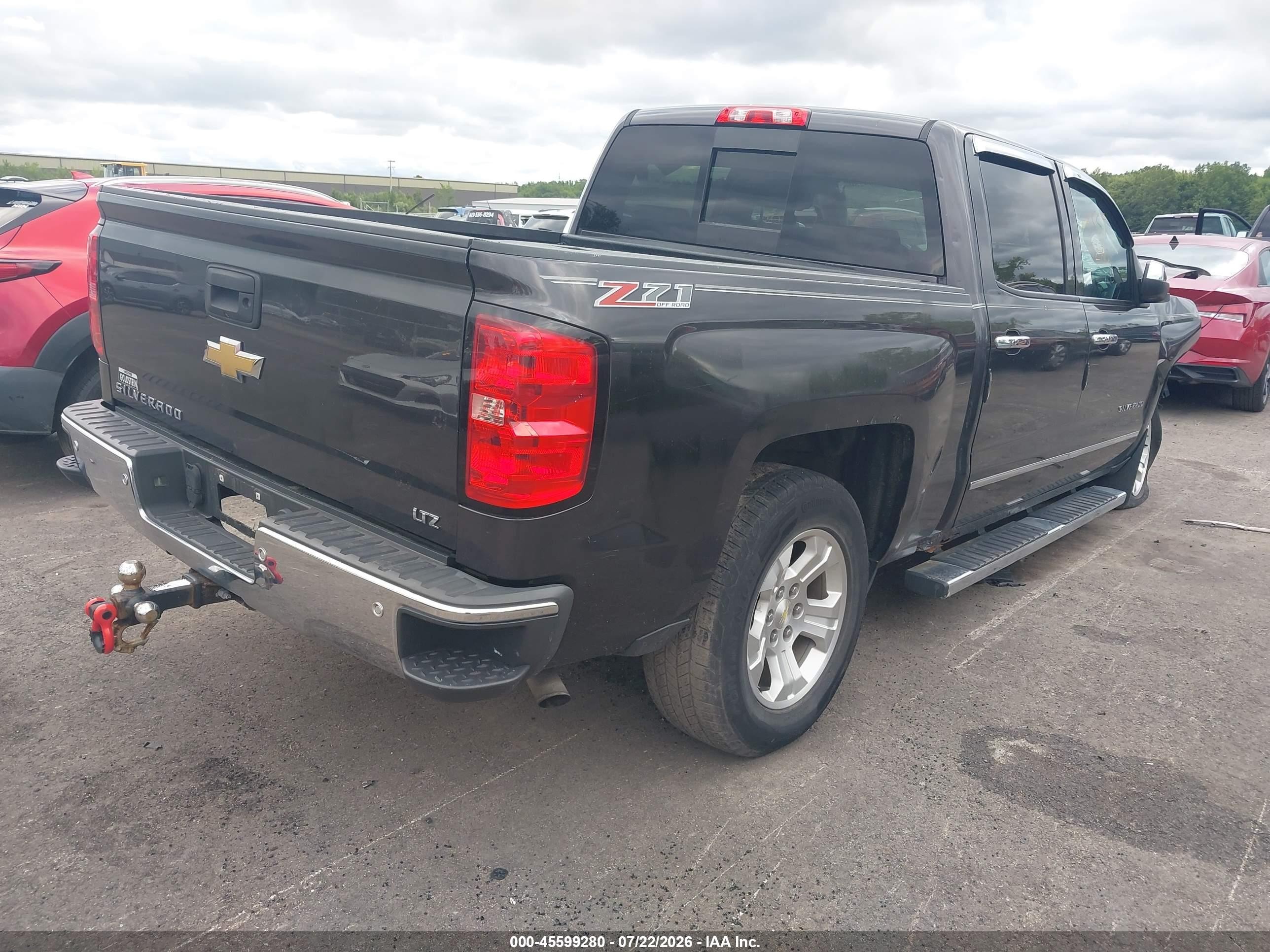 2014 Chevrolet Silverado 1500 Ltz Gray vin: 3GCUKSEC3EG142503