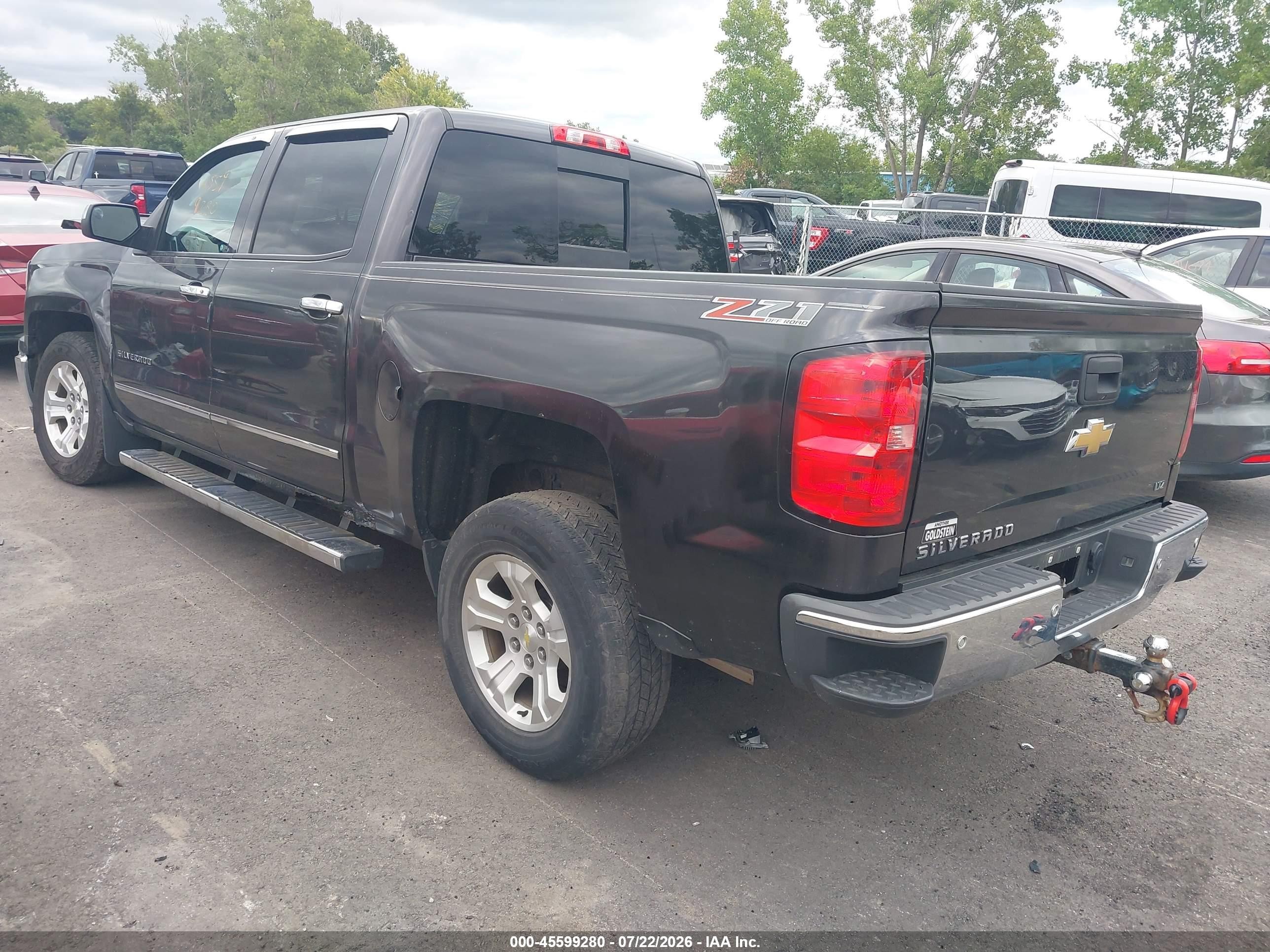 2014 Chevrolet Silverado 1500 Ltz Gray vin: 3GCUKSEC3EG142503
