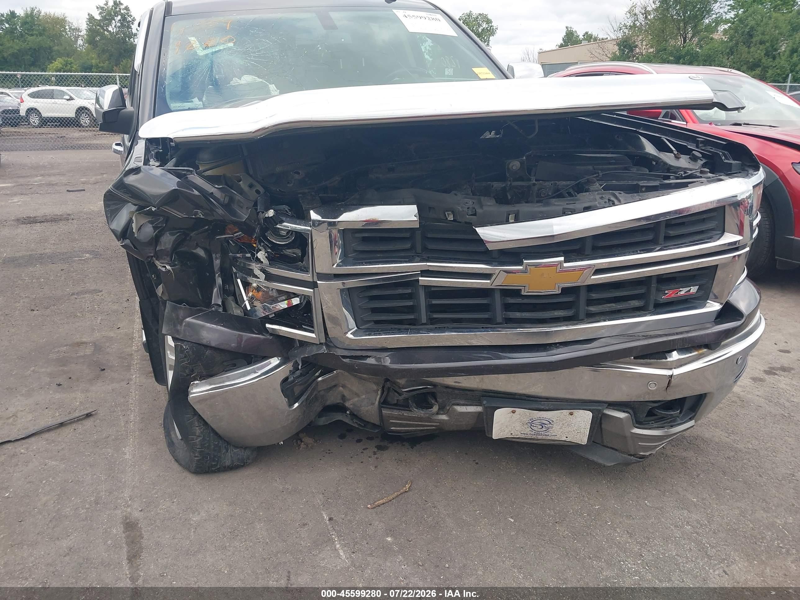 2014 Chevrolet Silverado 1500 Ltz Gray vin: 3GCUKSEC3EG142503