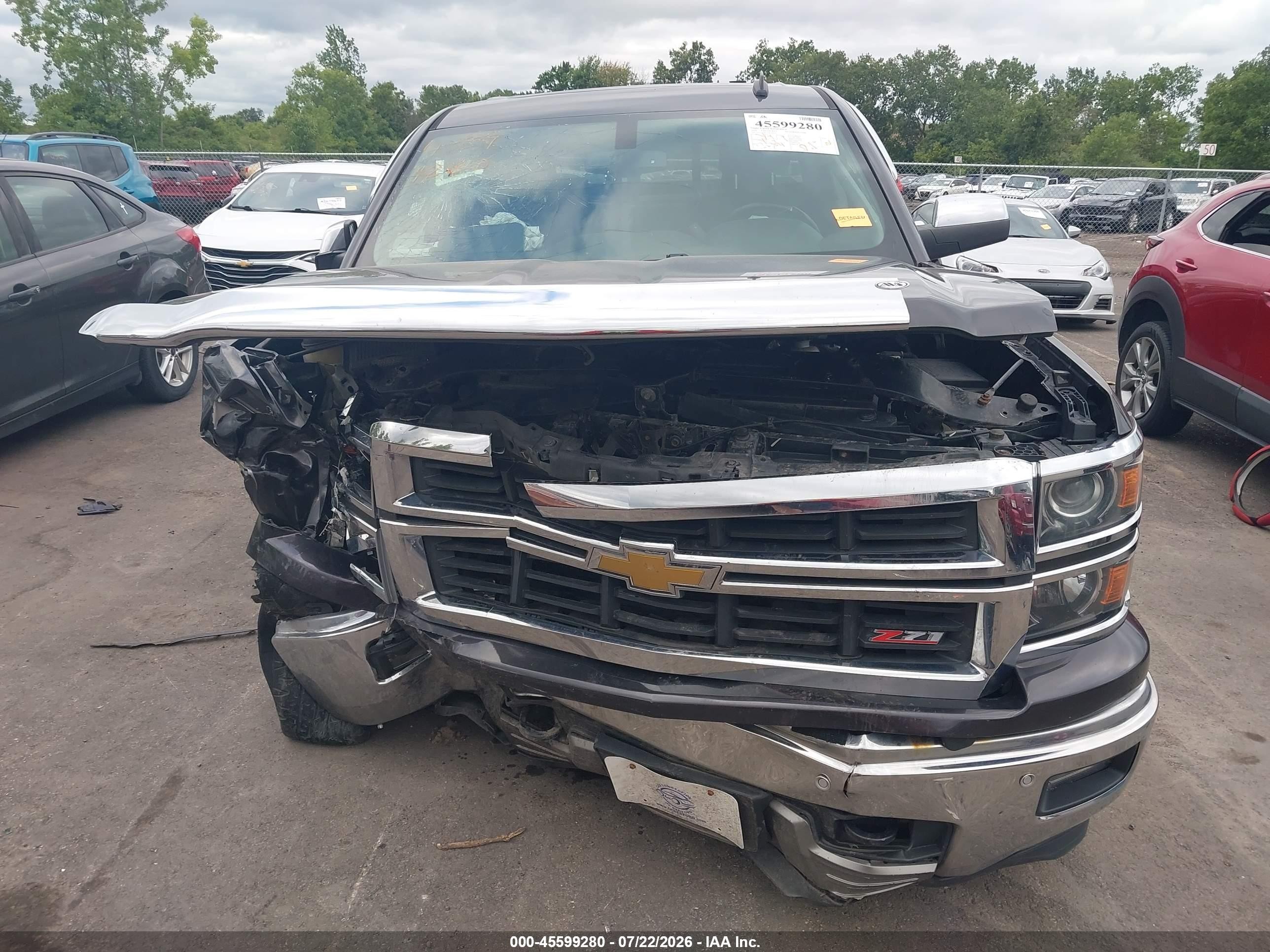 2014 Chevrolet Silverado 1500 Ltz Gray vin: 3GCUKSEC3EG142503