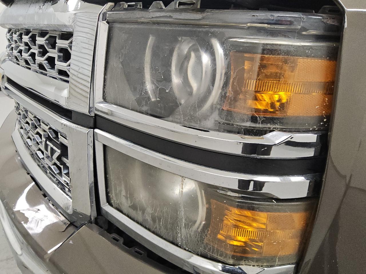 2014 Chevrolet Silverado K1500 Ltz Brown vin: 3GCUKSEC3EG497946 Damage: Left Head Lamp, Faded, Repair Required