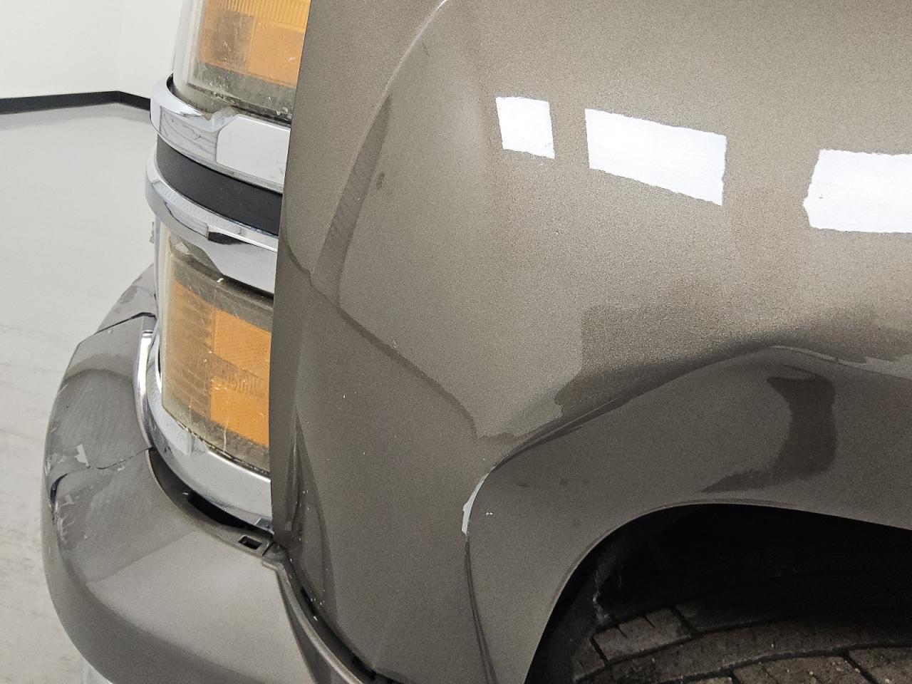 2014 Chevrolet Silverado K1500 Ltz Brown vin: 3GCUKSEC3EG497946 Damage: Left Front Fender, Dent(S) W/ Paint Dmg, 4 To 5 Inches