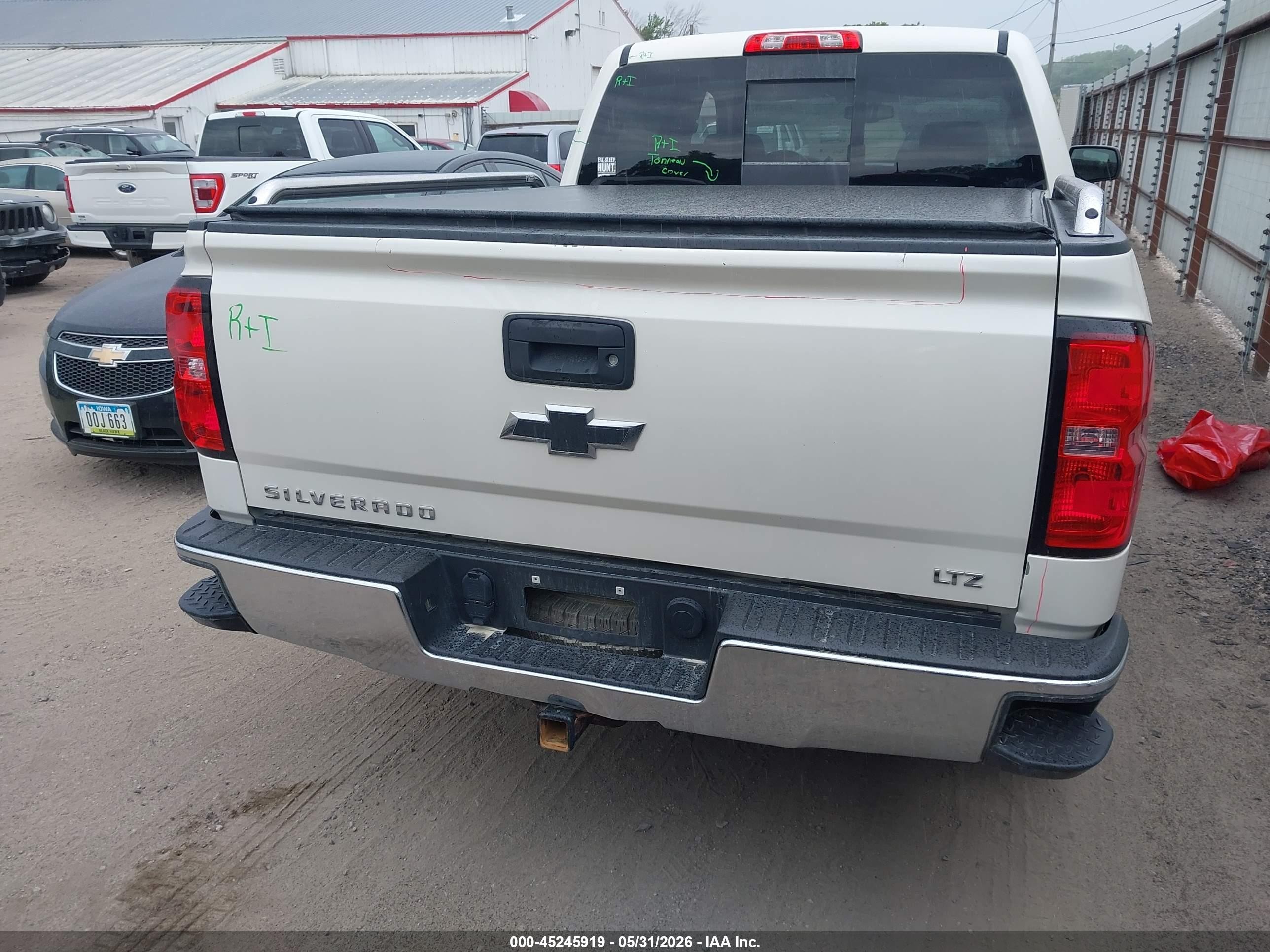2015 Chevrolet Silverado 1500 1lz White vin: 3GCUKSEC3FG191430