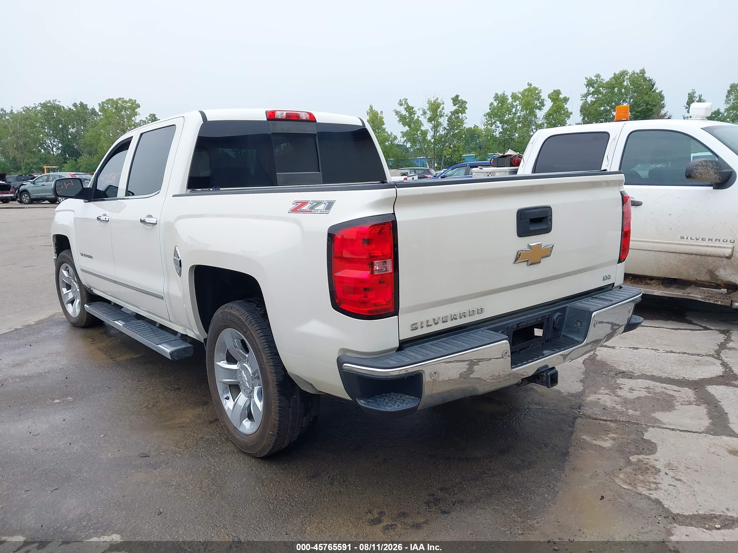 2015 Chevrolet Silverado 1500 Ltz White vin: 3GCUKSEC3FG261217
