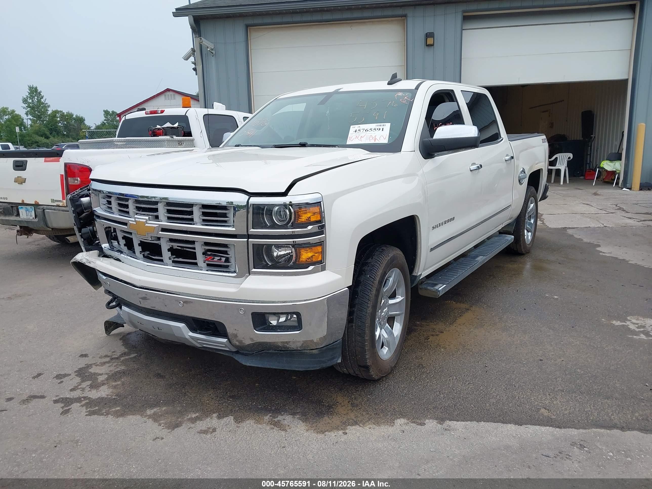 2015 Chevrolet Silverado 1500 Ltz White vin: 3GCUKSEC3FG261217
