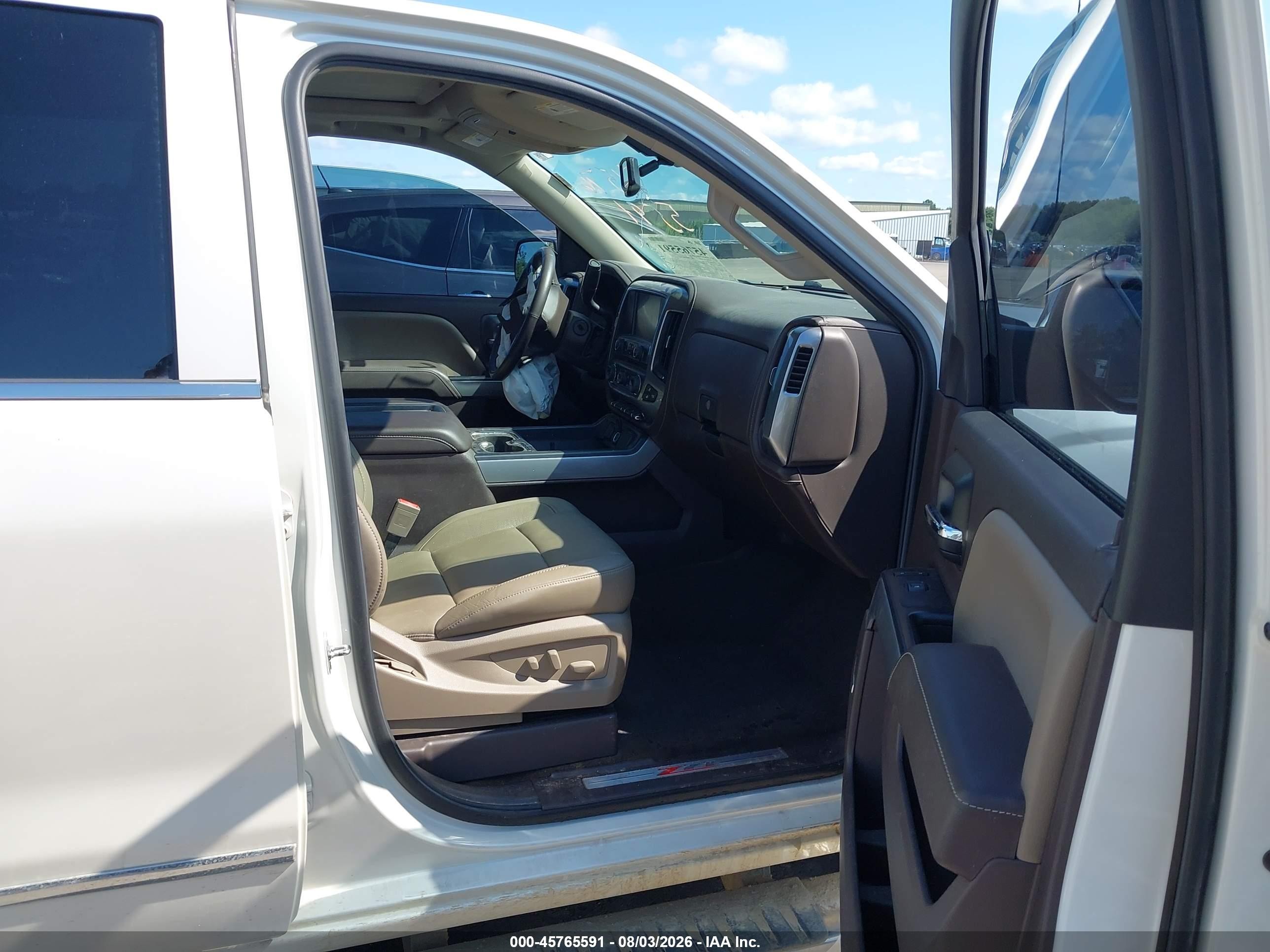 2015 Chevrolet Silverado 1500 Ltz White vin: 3GCUKSEC3FG261217