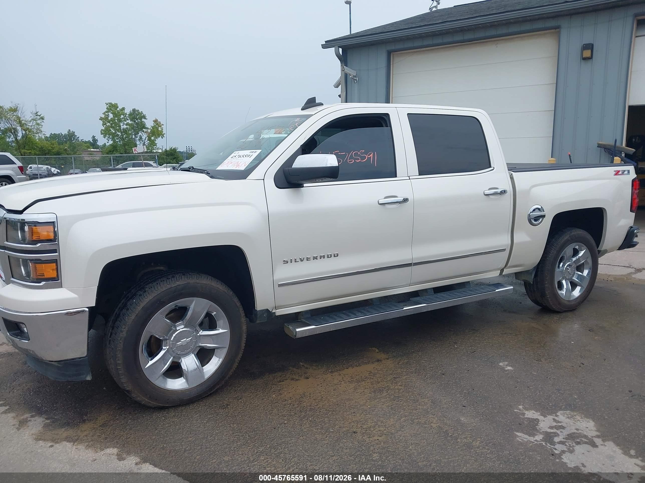 2015 Chevrolet Silverado 1500 Ltz White vin: 3GCUKSEC3FG261217