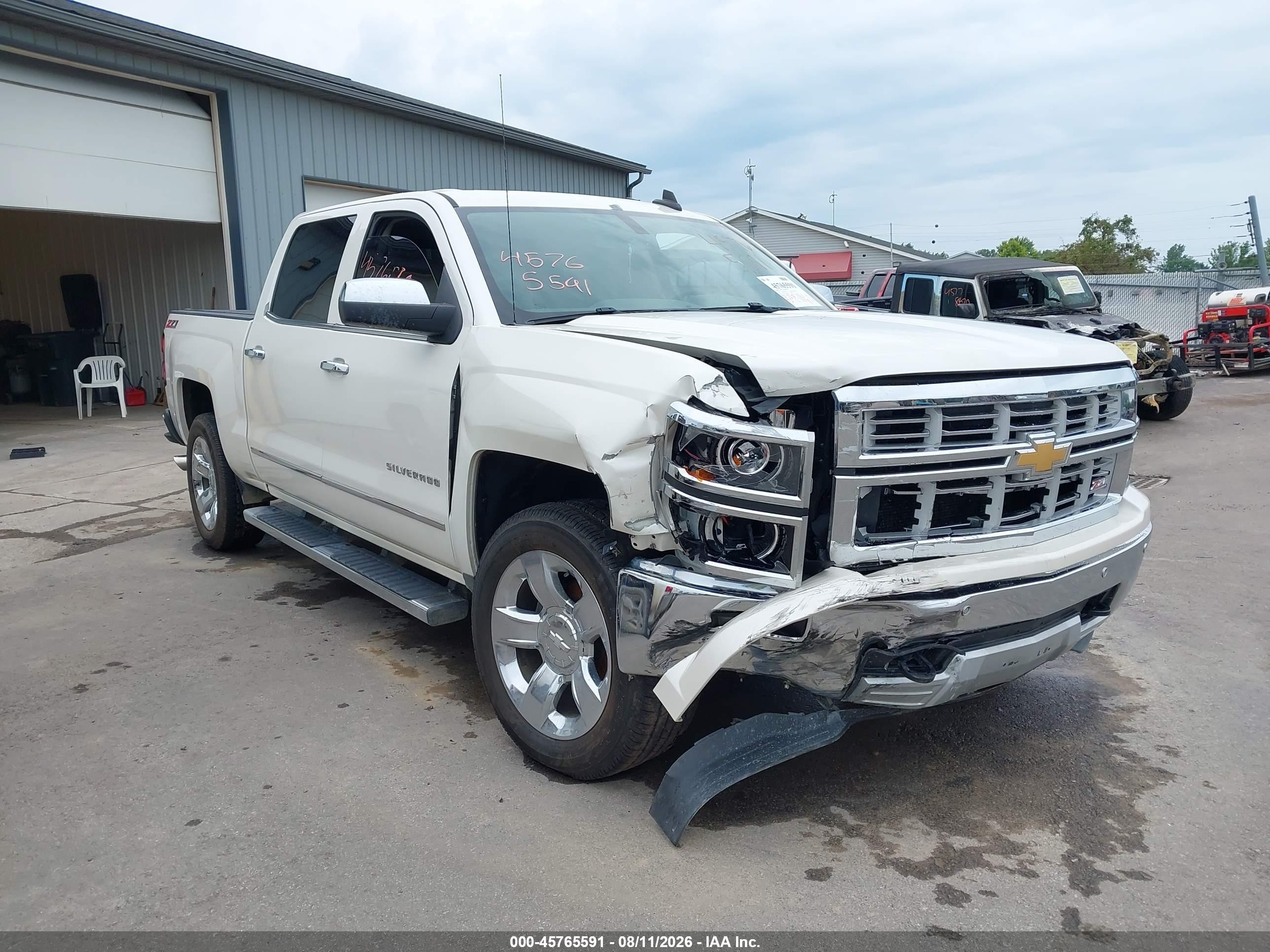 2015 Chevrolet Silverado 1500 Ltz White vin: 3GCUKSEC3FG261217