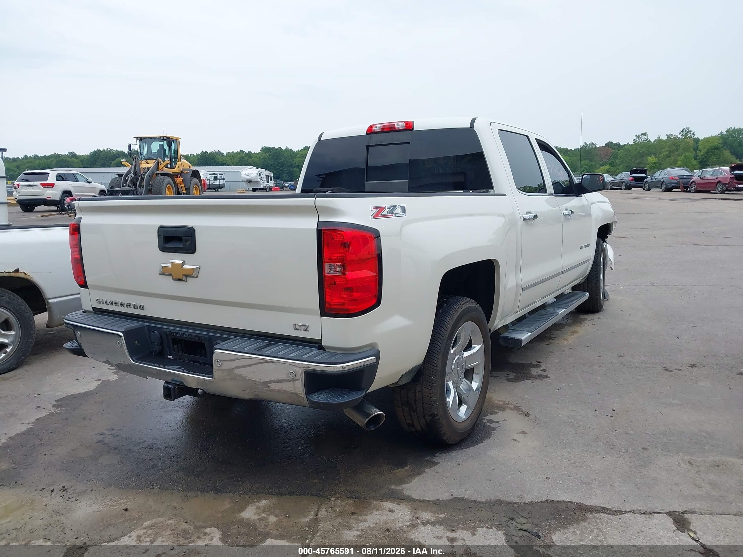 2015 Chevrolet Silverado 1500 Ltz White vin: 3GCUKSEC3FG261217