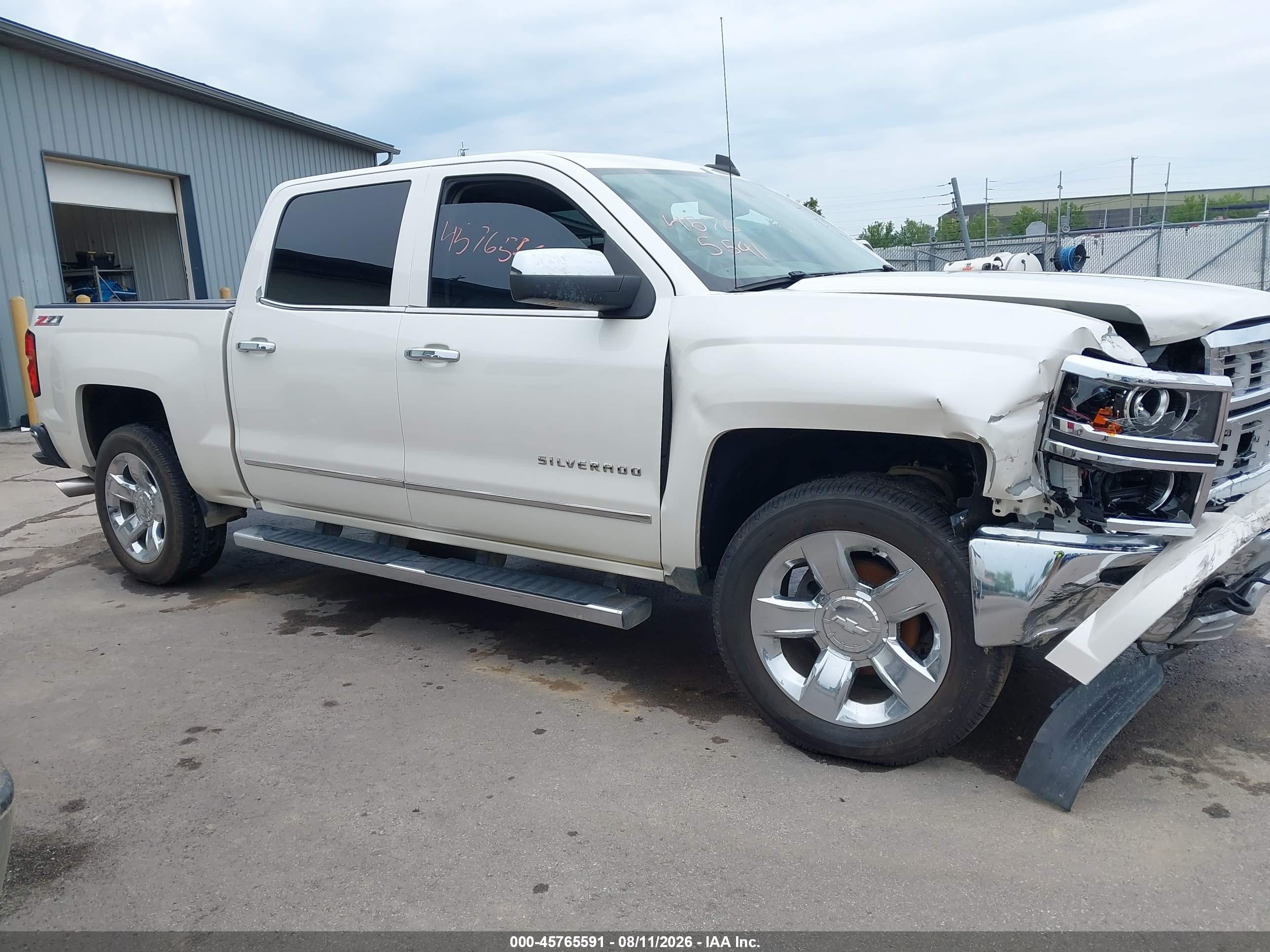 2015 Chevrolet Silverado 1500 Ltz White vin: 3GCUKSEC3FG261217