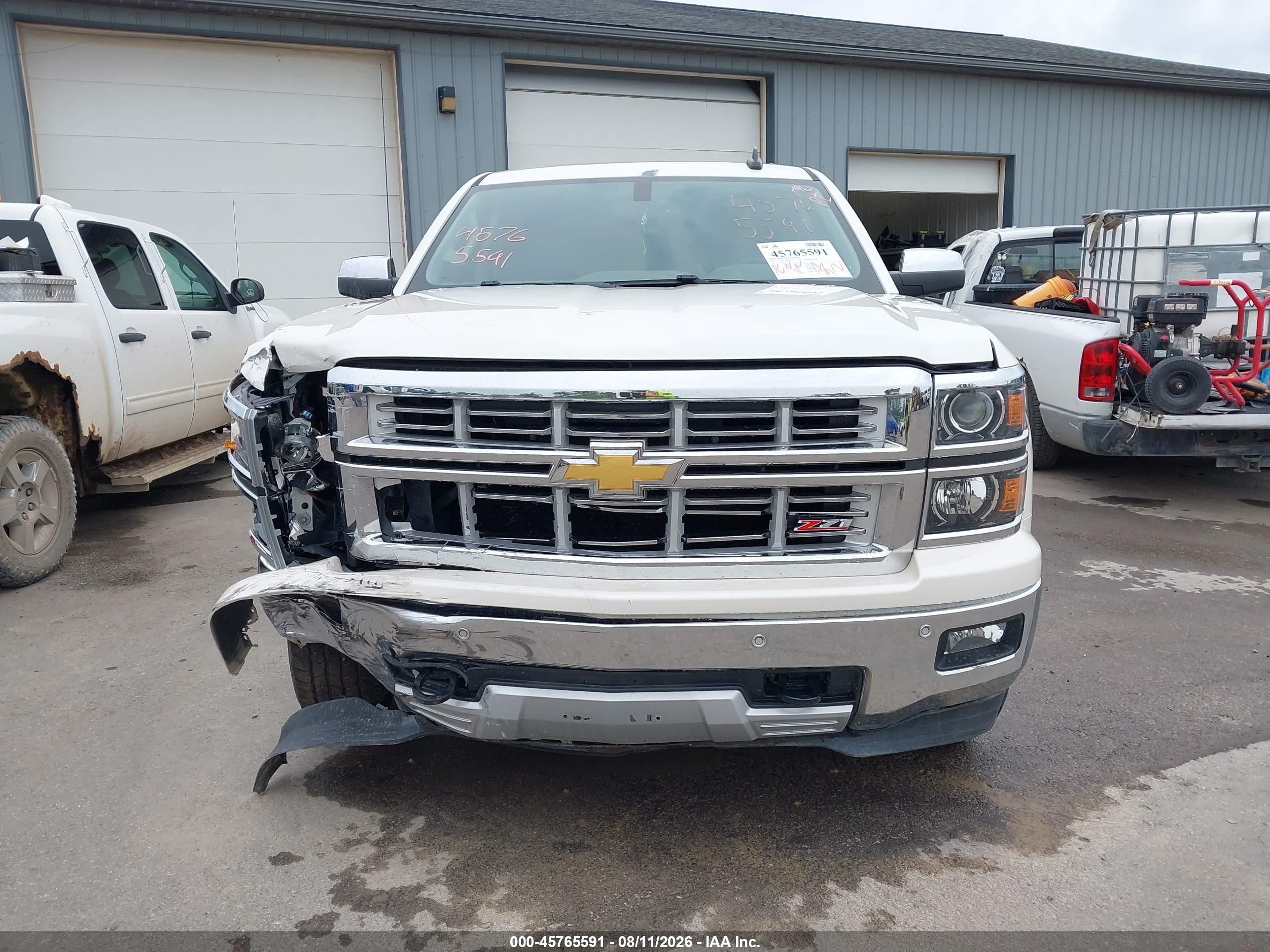 2015 Chevrolet Silverado 1500 Ltz White vin: 3GCUKSEC3FG261217