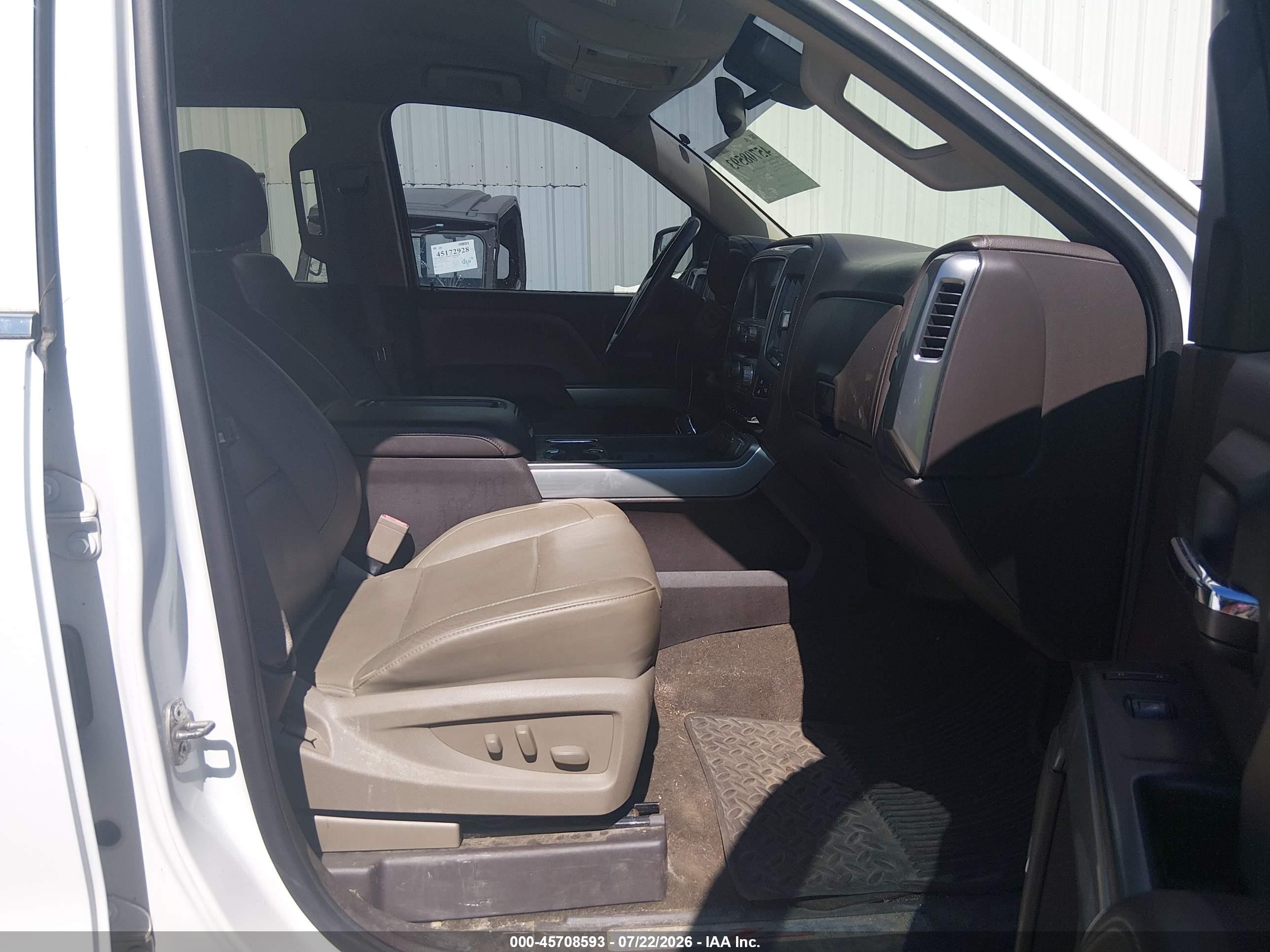 2015 Chevrolet Silverado 1500 Ltz White vin: 3GCUKSEC3FG350981