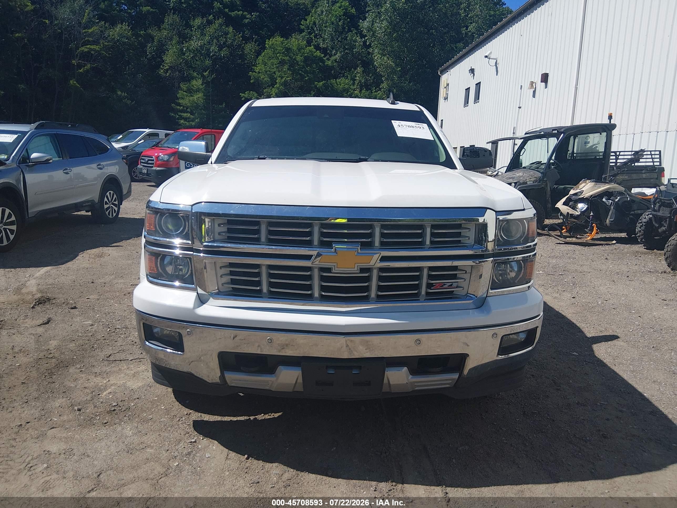 2015 Chevrolet Silverado 1500 Ltz White vin: 3GCUKSEC3FG350981