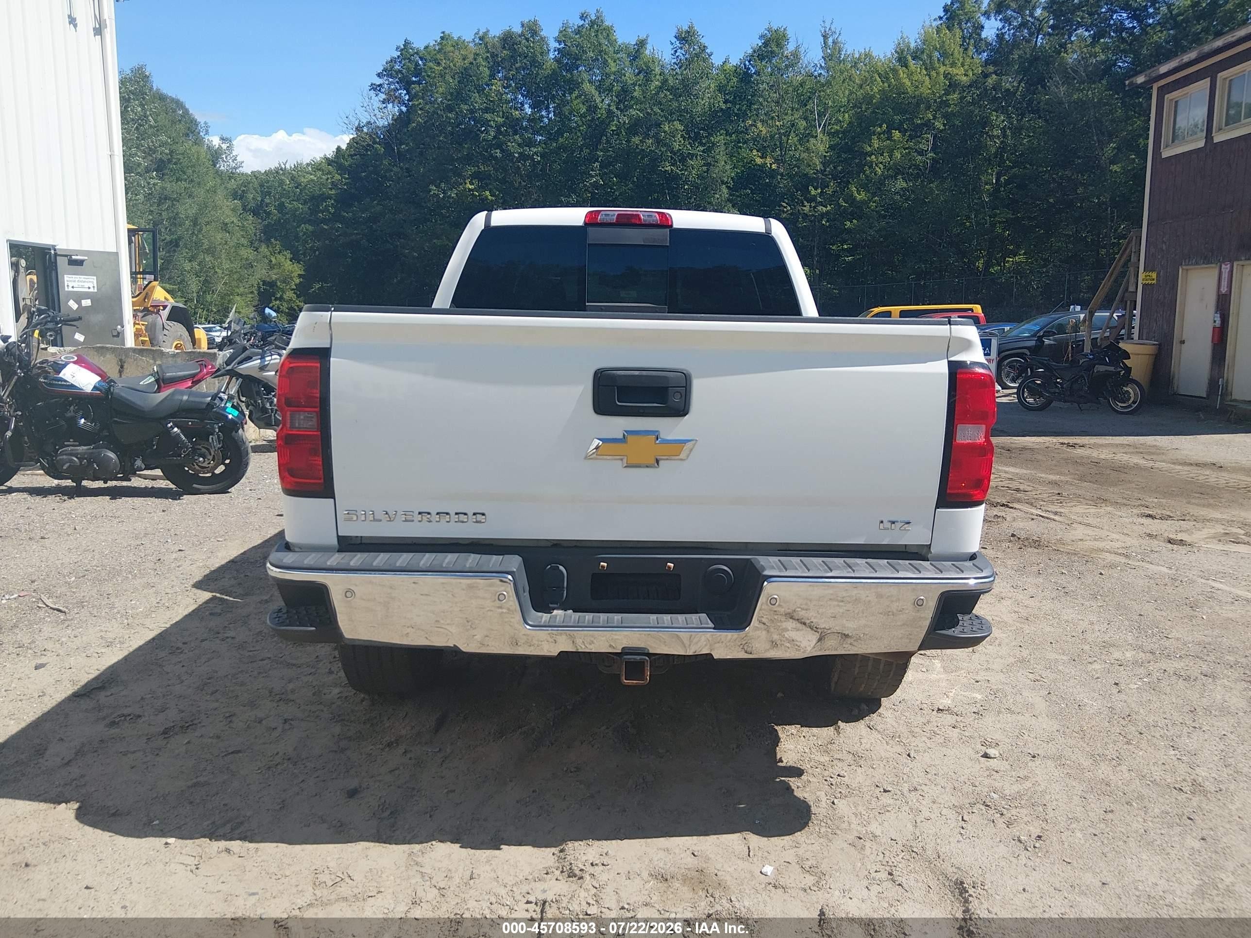 2015 Chevrolet Silverado 1500 Ltz White vin: 3GCUKSEC3FG350981