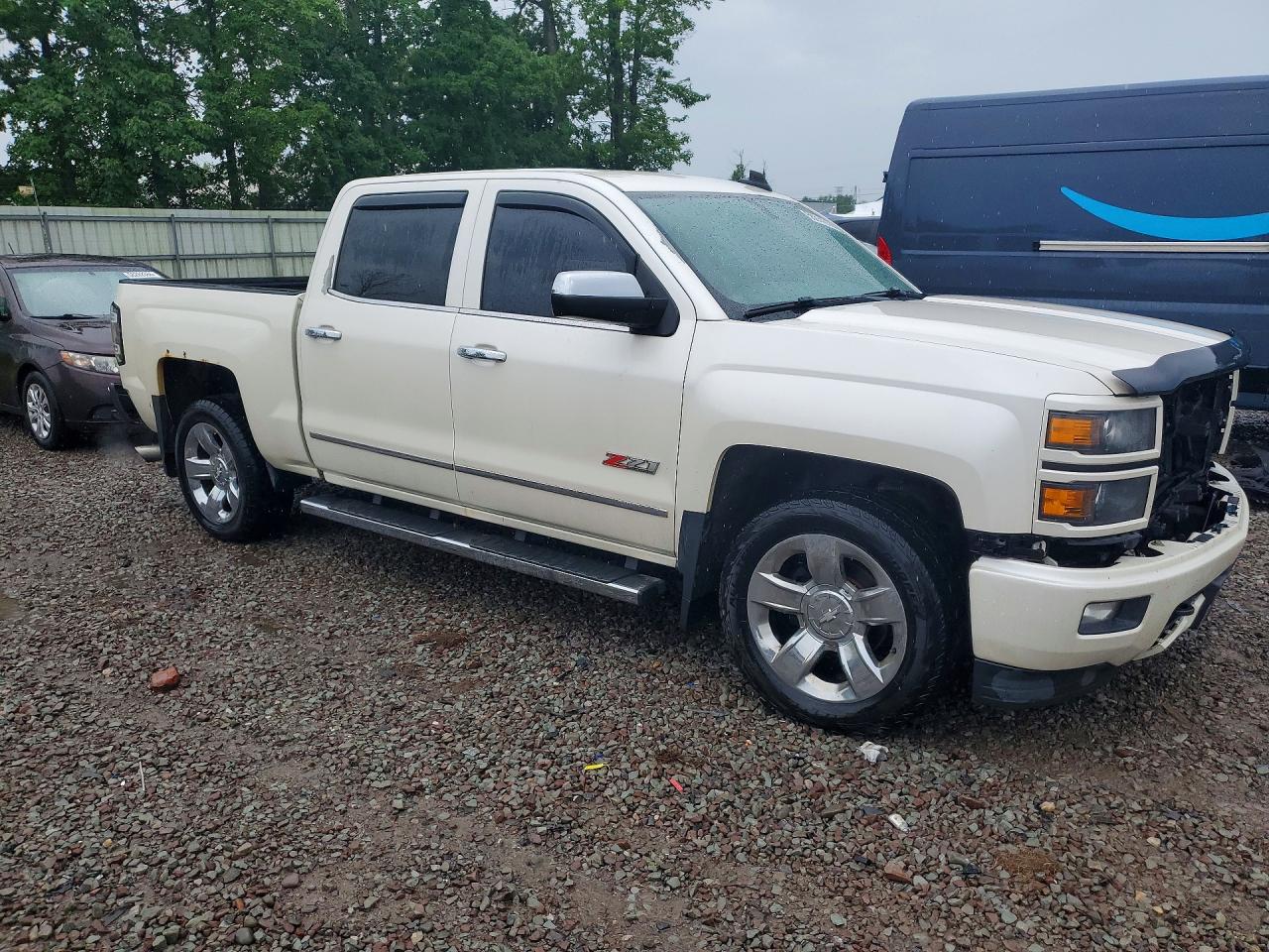 2015 Chevrolet Silverado K1500 Ltz White vin: 3GCUKSEC3FG380756
