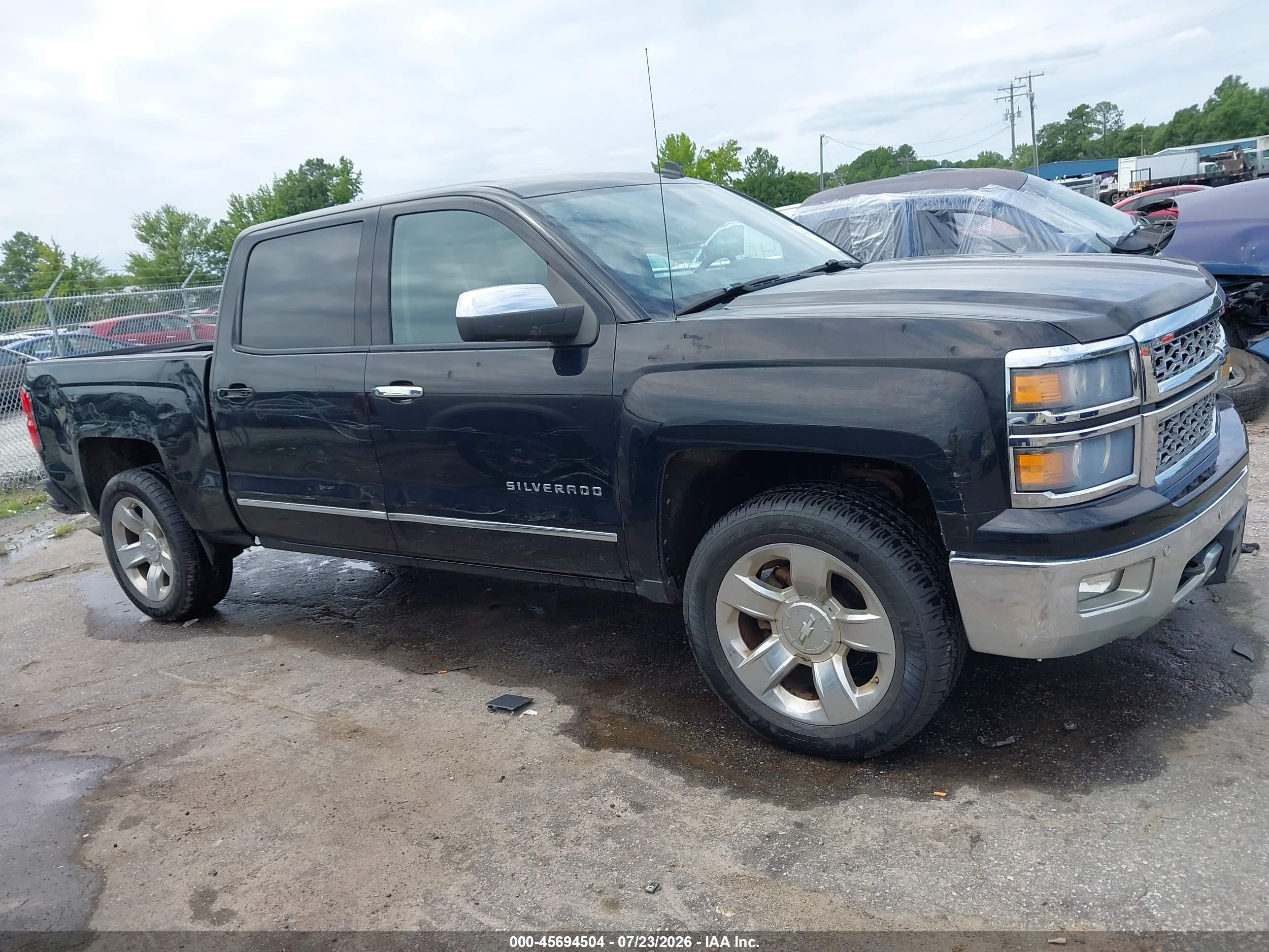 2014 Chevrolet Silverado 1500 Ltz Black vin: 3GCUKSEC4EG210226
