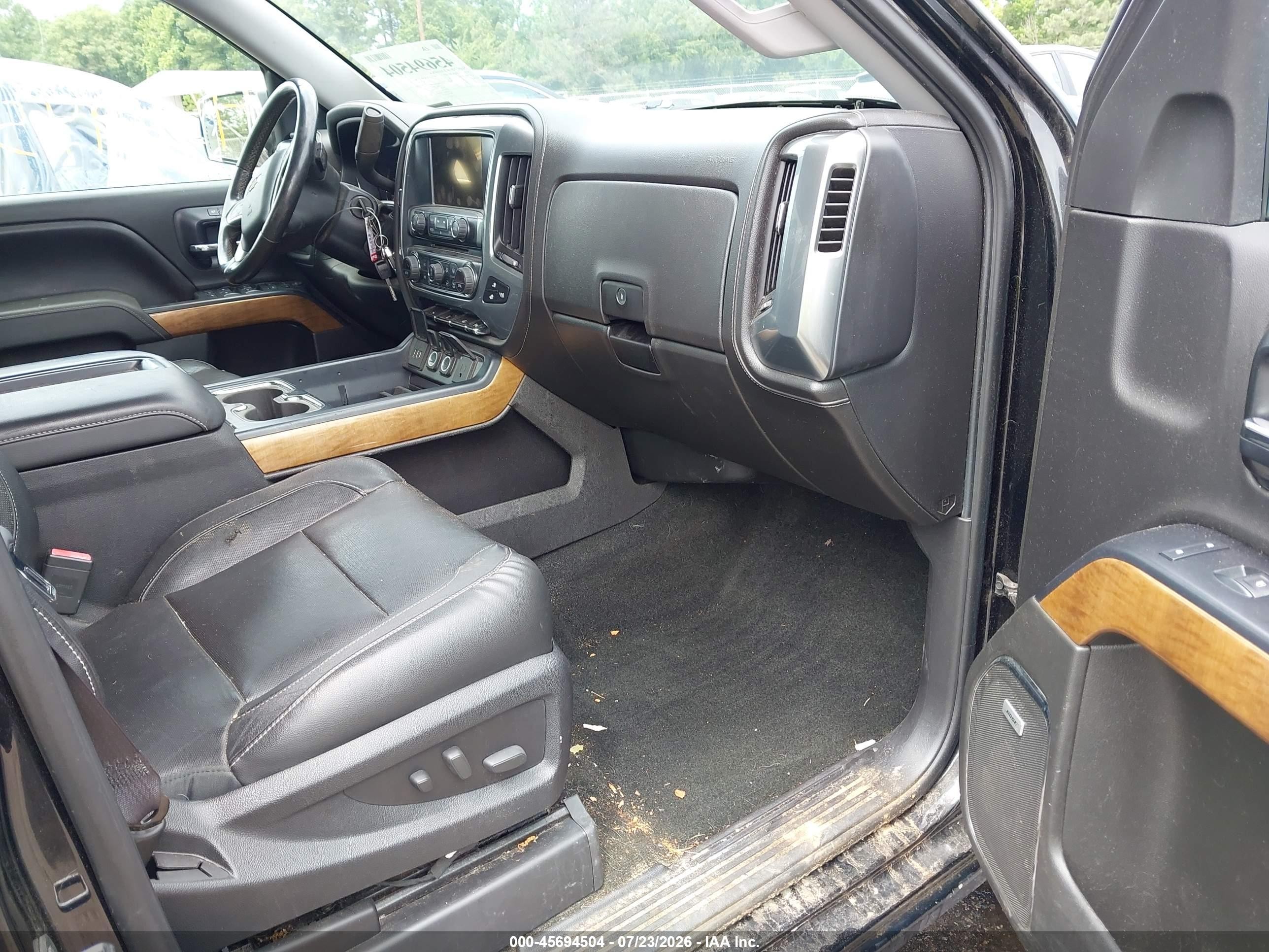 2014 Chevrolet Silverado 1500 Ltz Black vin: 3GCUKSEC4EG210226