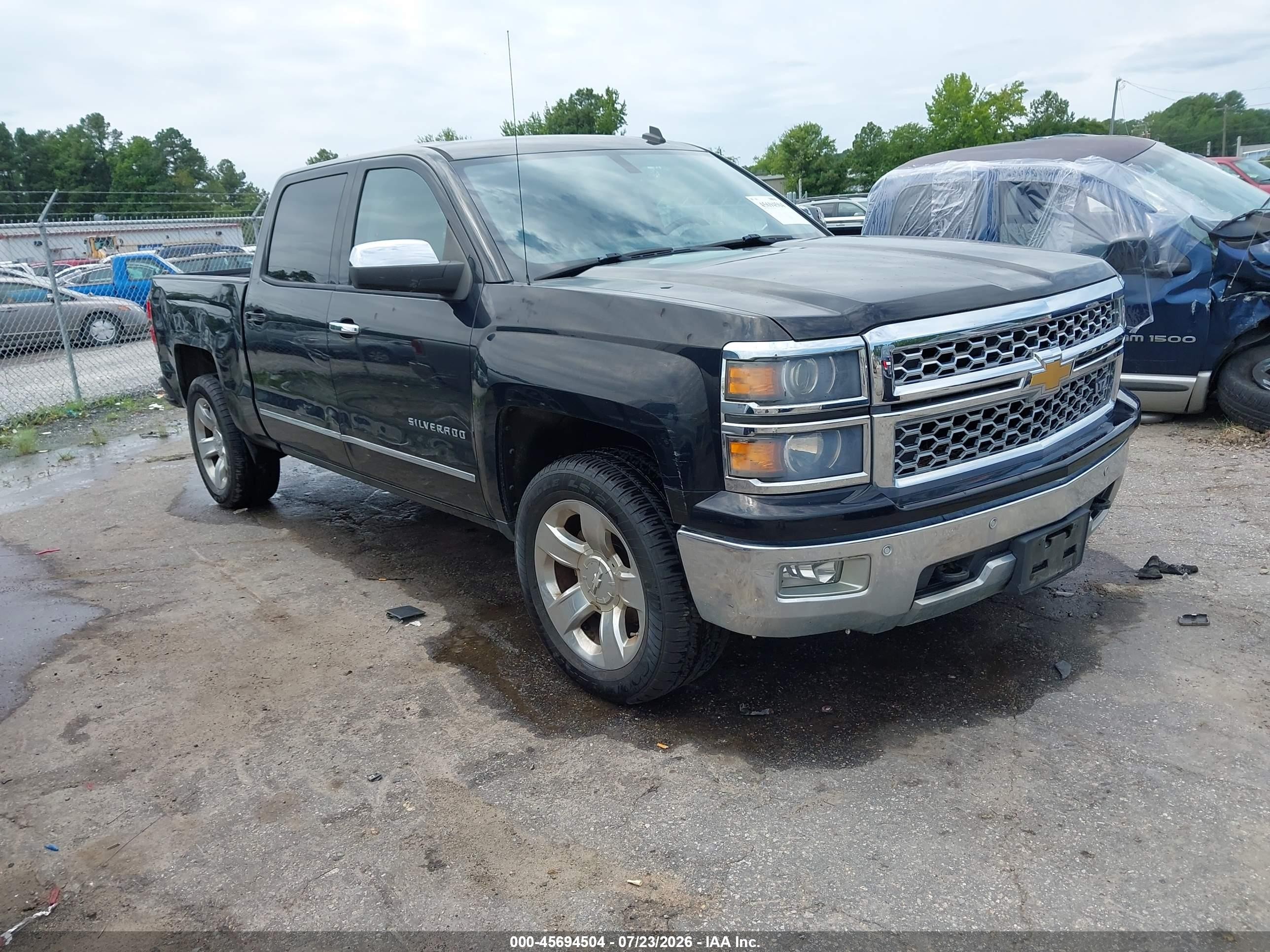 2014 Chevrolet Silverado 1500 Ltz Black vin: 3GCUKSEC4EG210226