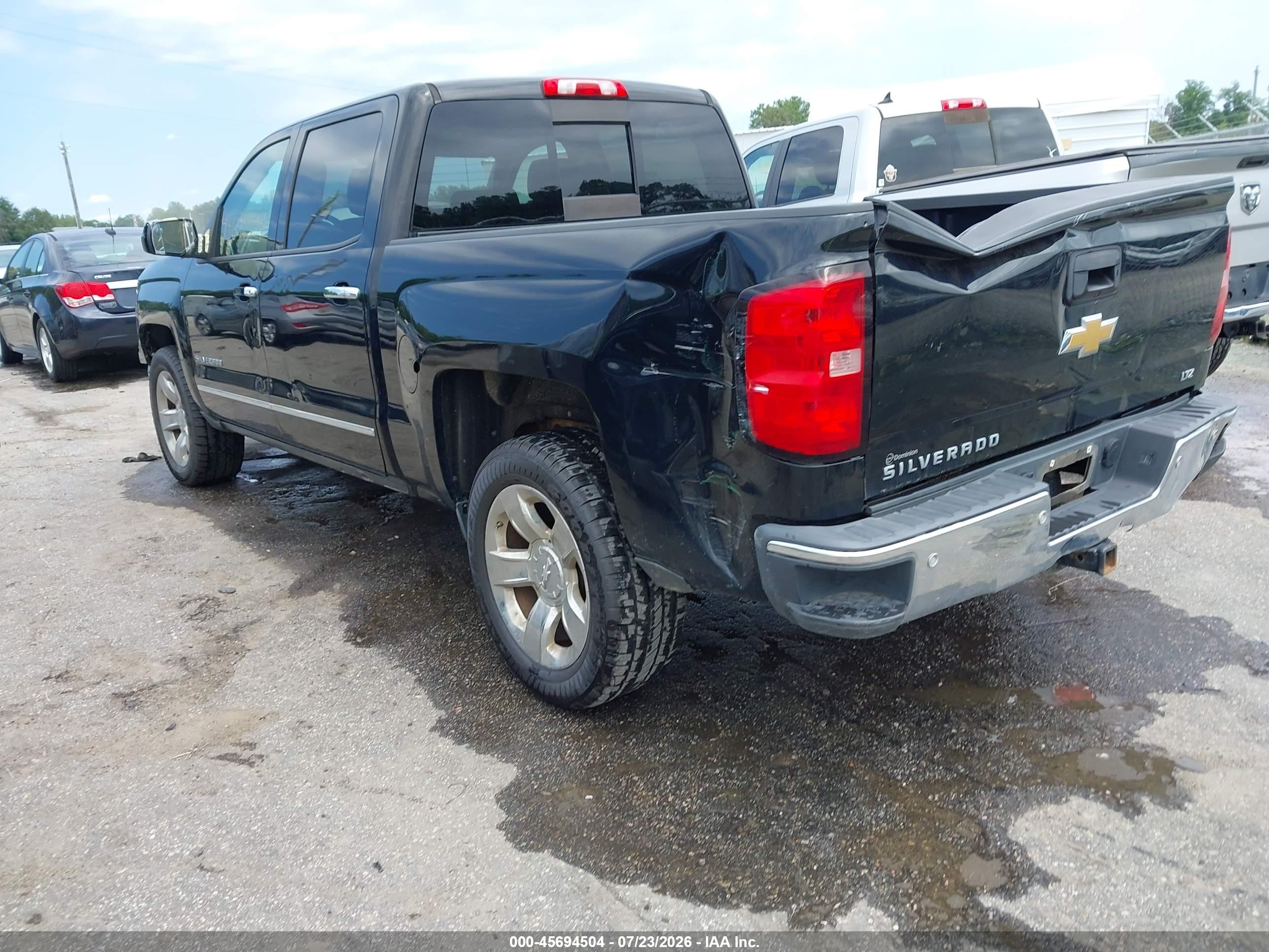 2014 Chevrolet Silverado 1500 Ltz Black vin: 3GCUKSEC4EG210226