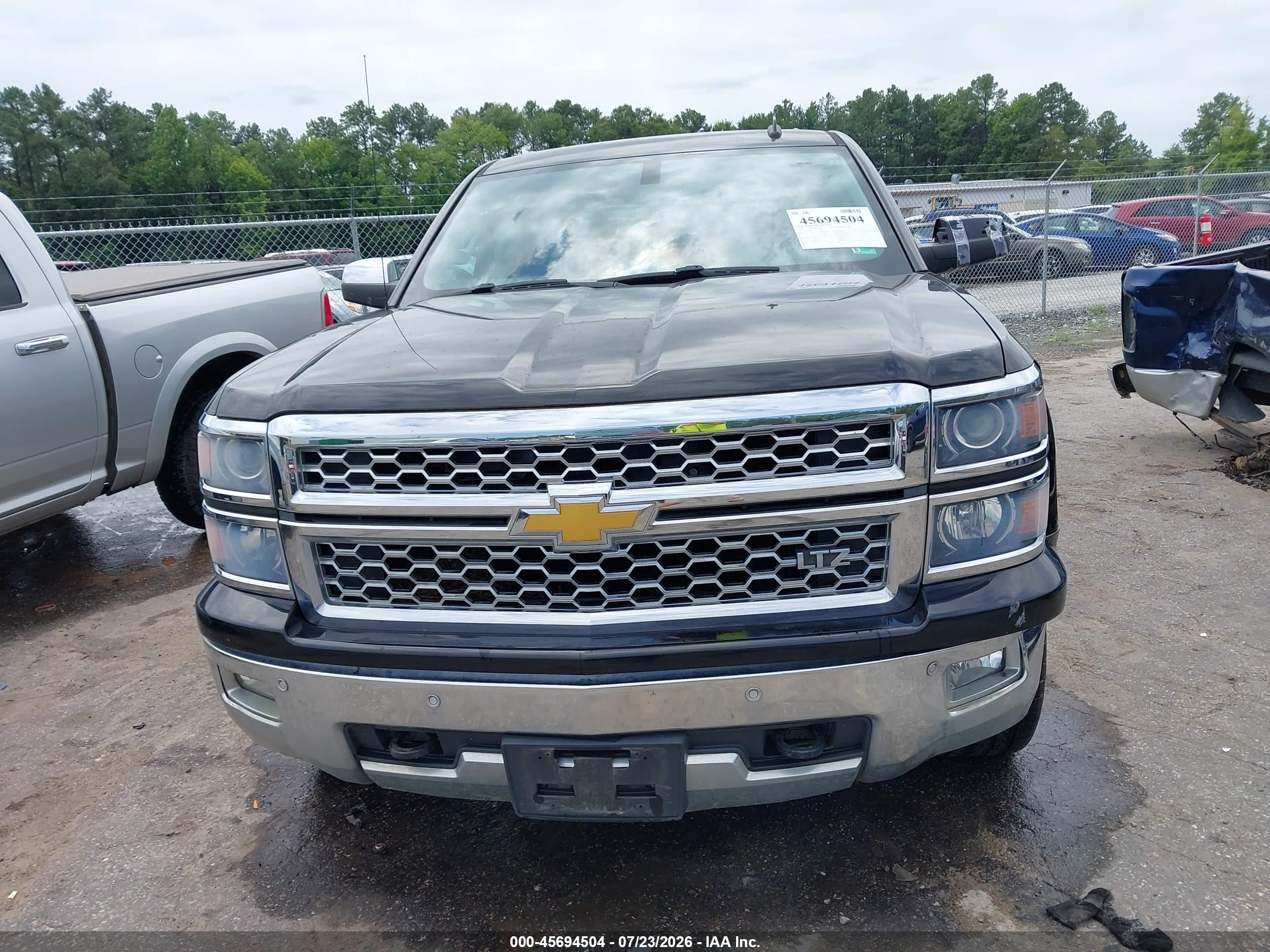 2014 Chevrolet Silverado 1500 Ltz Black vin: 3GCUKSEC4EG210226