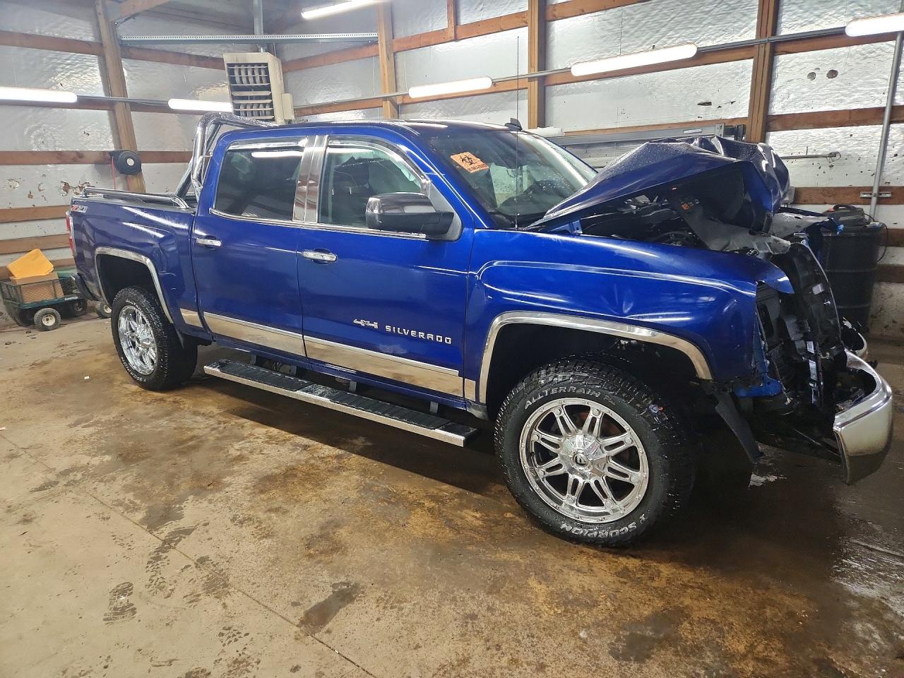 2014 Chevrolet Silverado K1500 Ltz Blue vin: 3GCUKSEC4EG213448