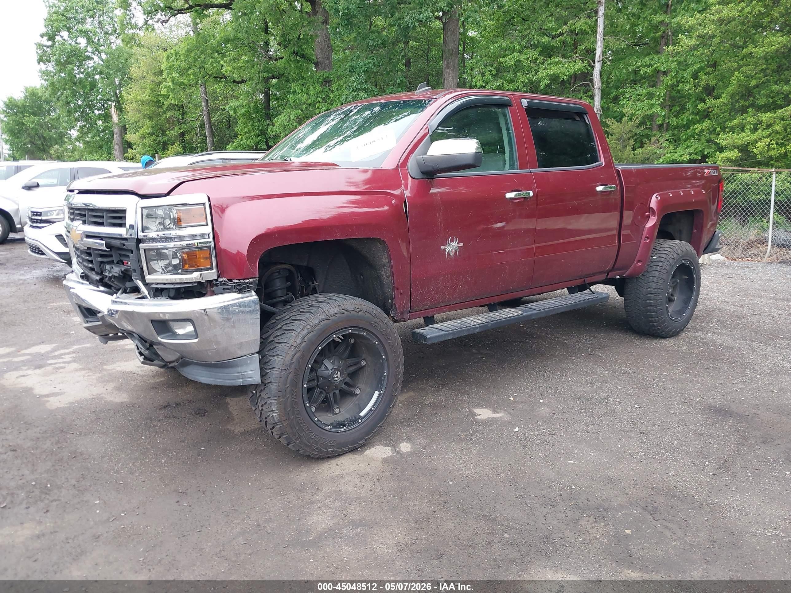 2014 Chevrolet Silverado 1500 2lz Burgundy vin: 3GCUKSEC4EG229326