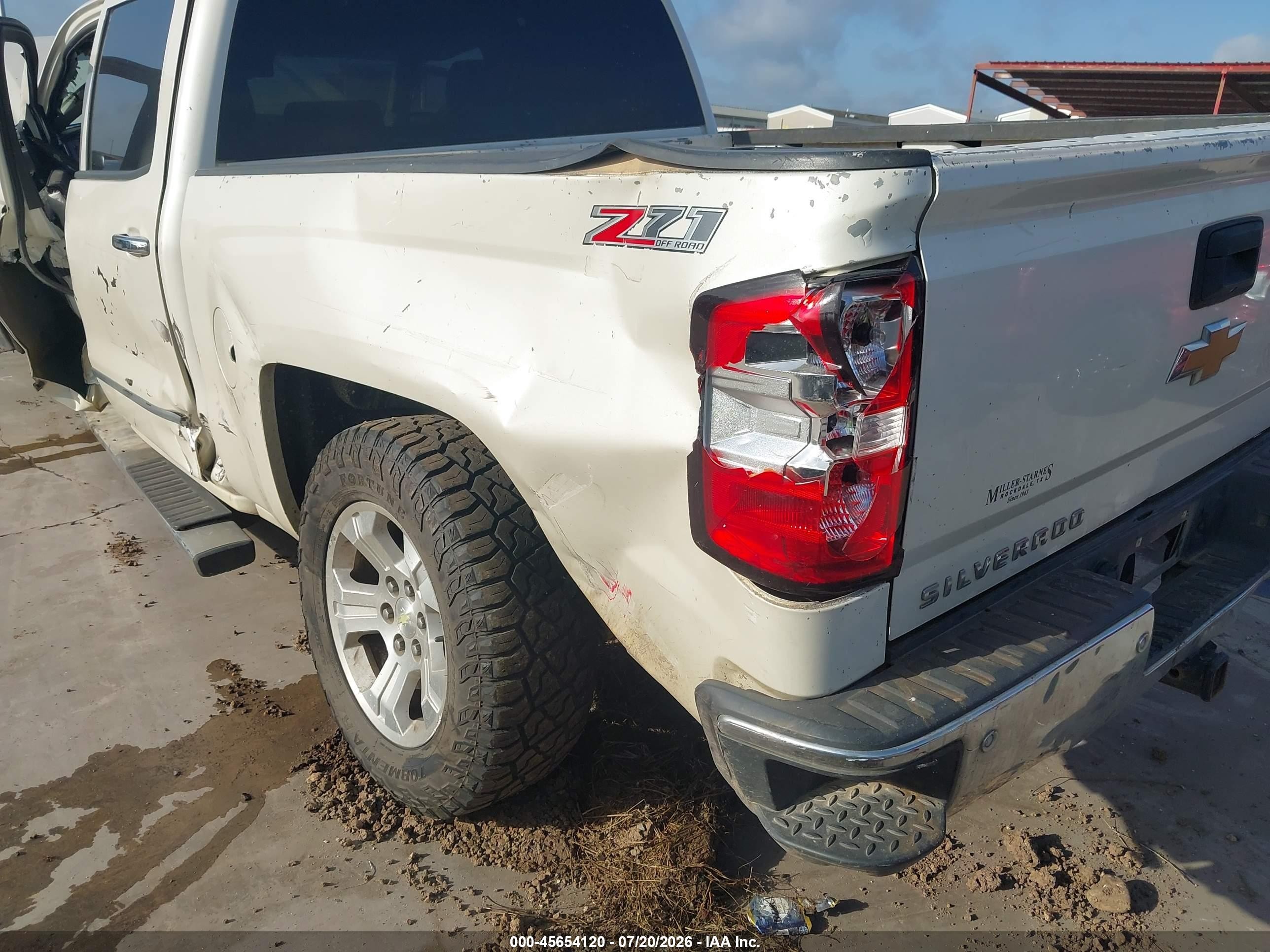 2014 Chevrolet Silverado 1500 Ltz White vin: 3GCUKSEC4EG302016