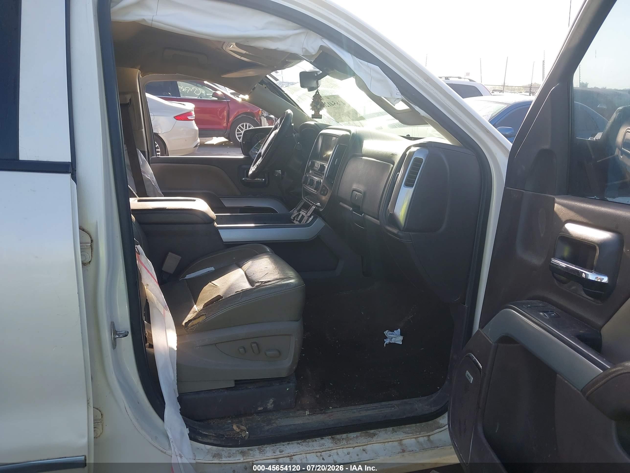 2014 Chevrolet Silverado 1500 Ltz White vin: 3GCUKSEC4EG302016