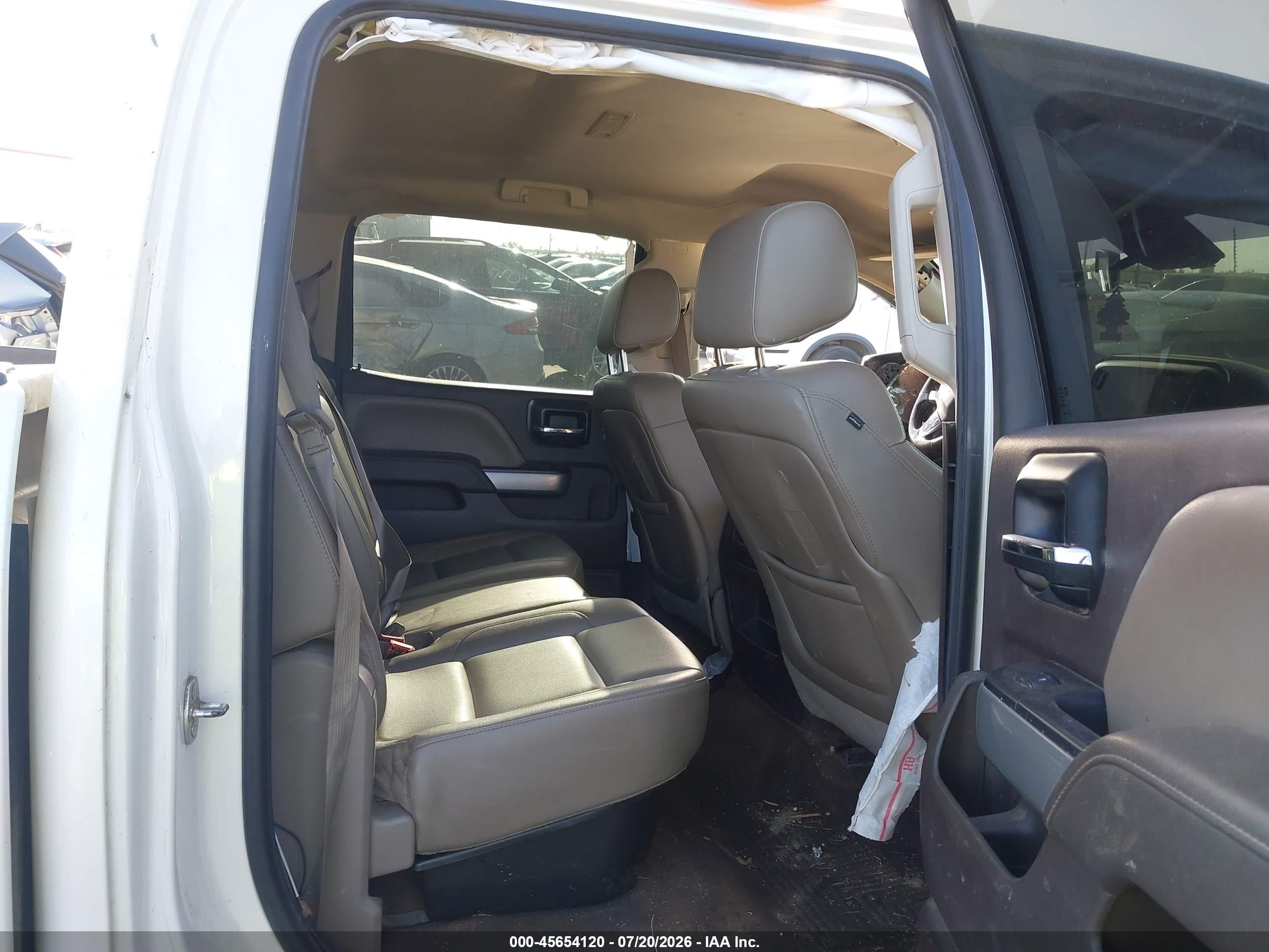 2014 Chevrolet Silverado 1500 Ltz White vin: 3GCUKSEC4EG302016