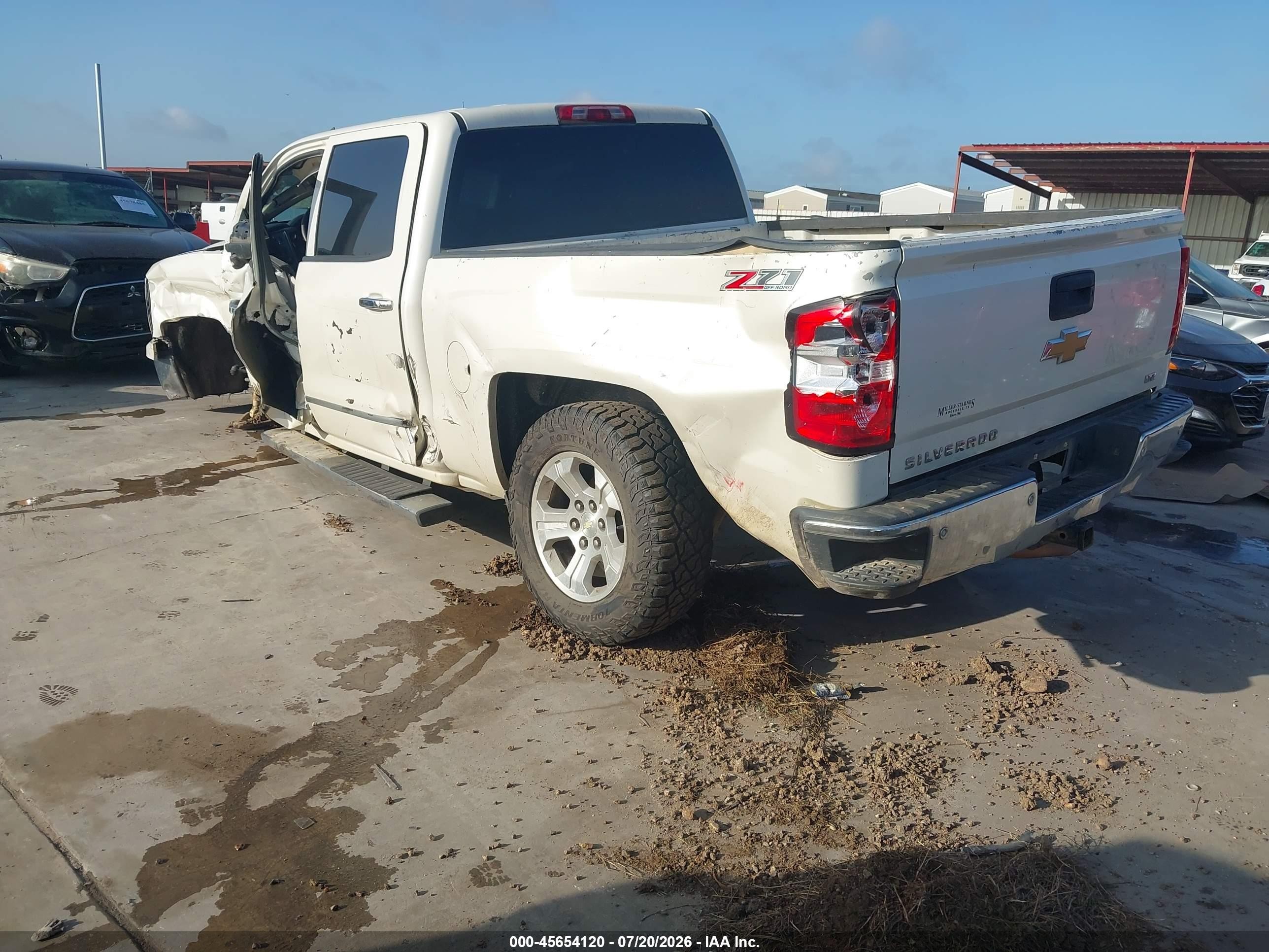 2014 Chevrolet Silverado 1500 Ltz White vin: 3GCUKSEC4EG302016