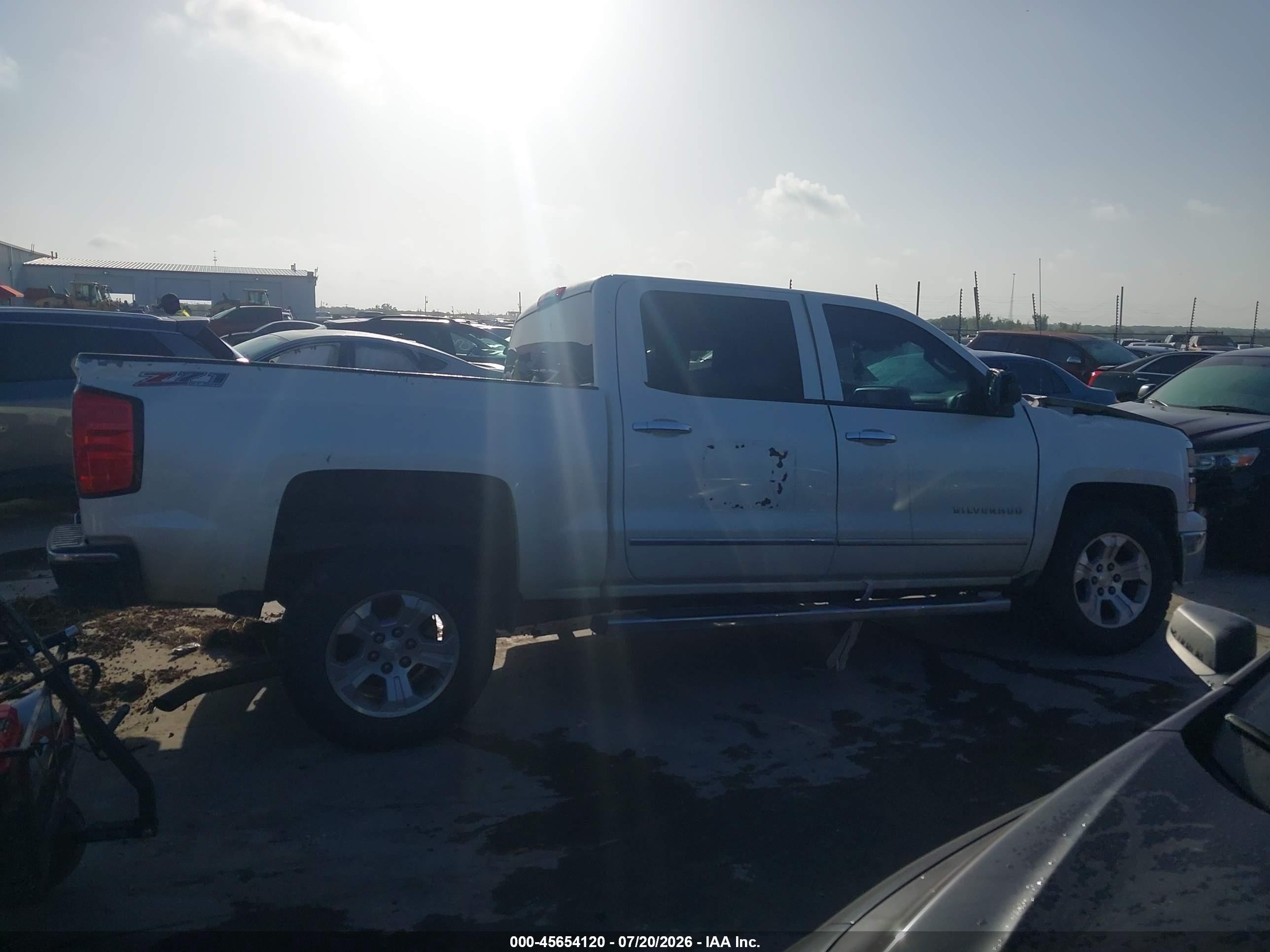 2014 Chevrolet Silverado 1500 Ltz White vin: 3GCUKSEC4EG302016