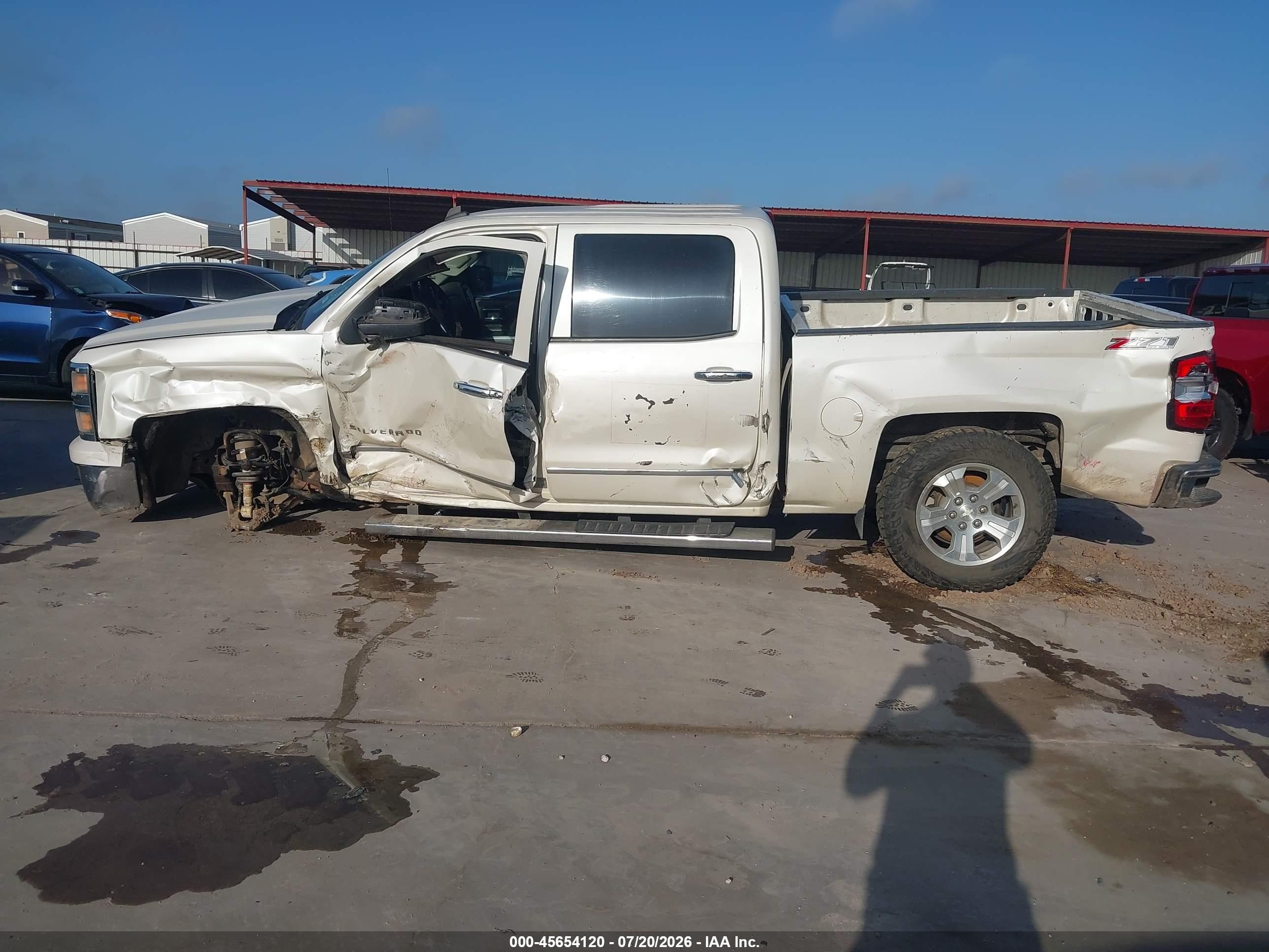 2014 Chevrolet Silverado 1500 Ltz White vin: 3GCUKSEC4EG302016