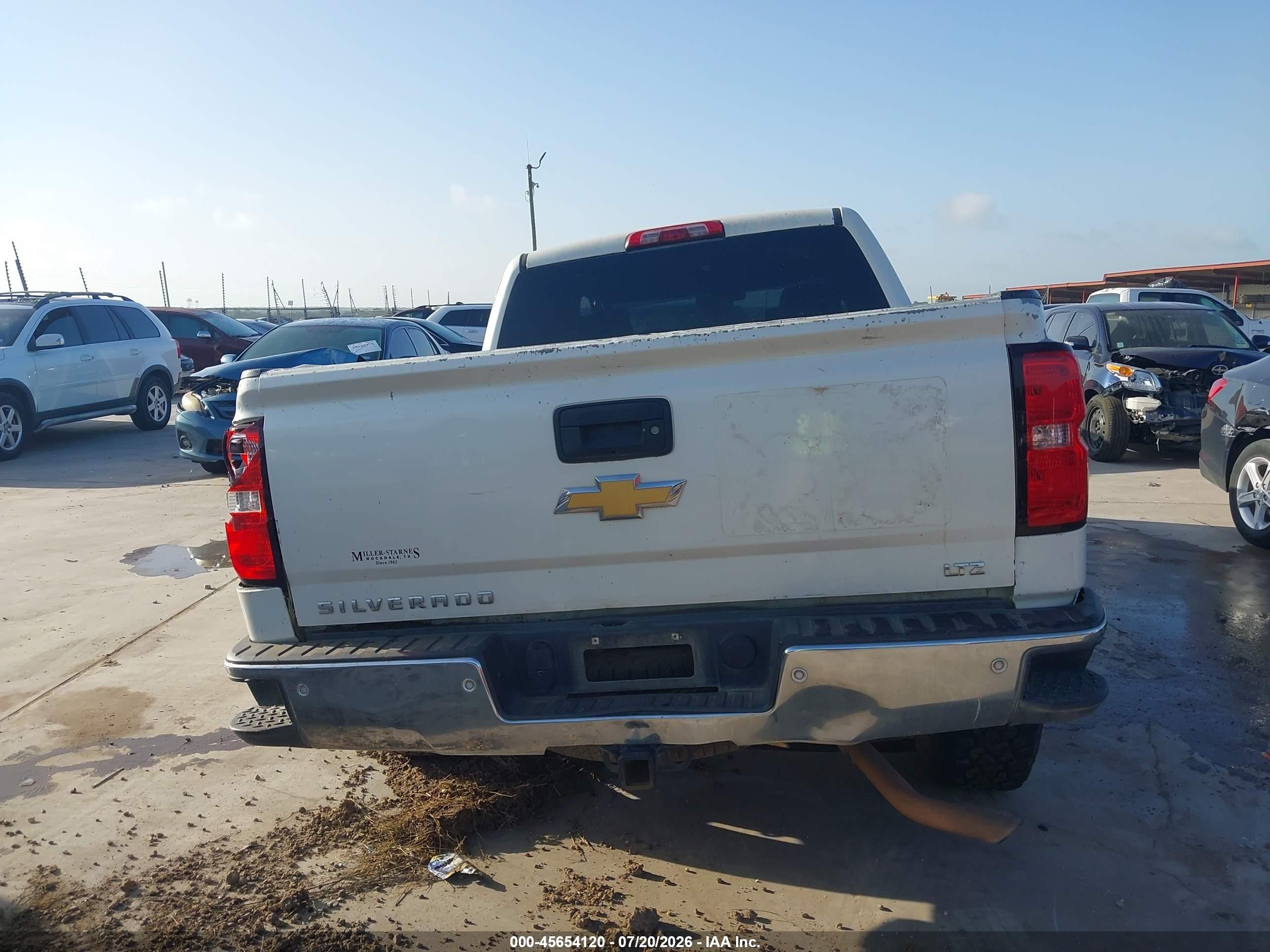 2014 Chevrolet Silverado 1500 Ltz White vin: 3GCUKSEC4EG302016
