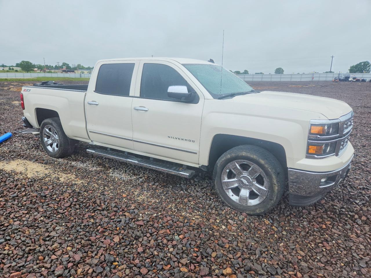 2014 Chevrolet Silverado K1500 Ltz White vin: 3GCUKSEC4EG387973