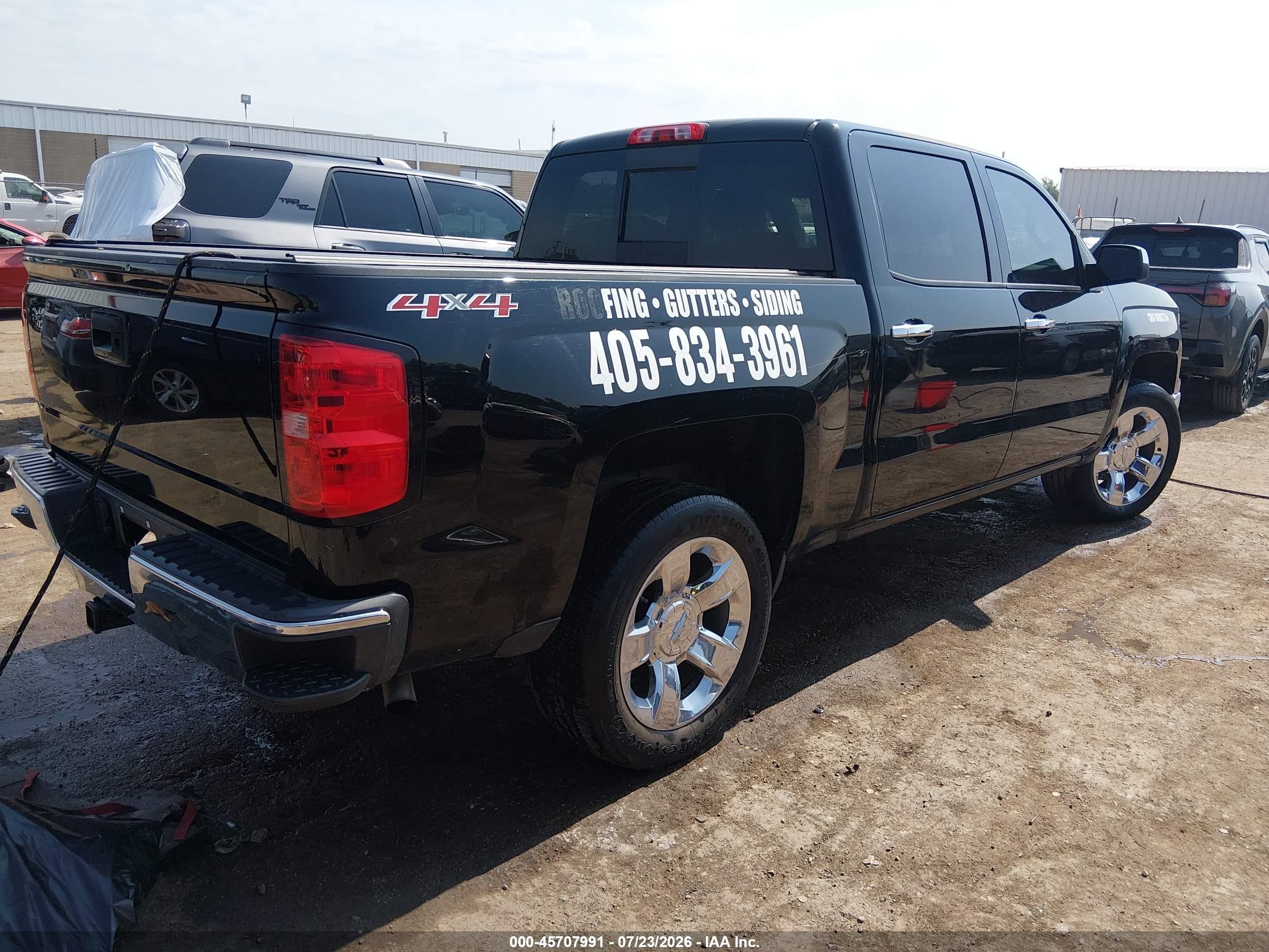 2014 Chevrolet Silverado 1500 Ltz Black vin: 3GCUKSEC4EG439974