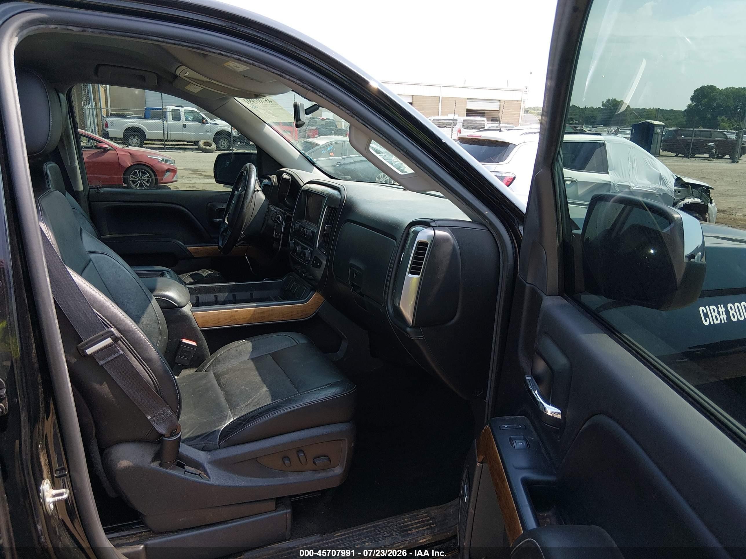 2014 Chevrolet Silverado 1500 Ltz Black vin: 3GCUKSEC4EG439974