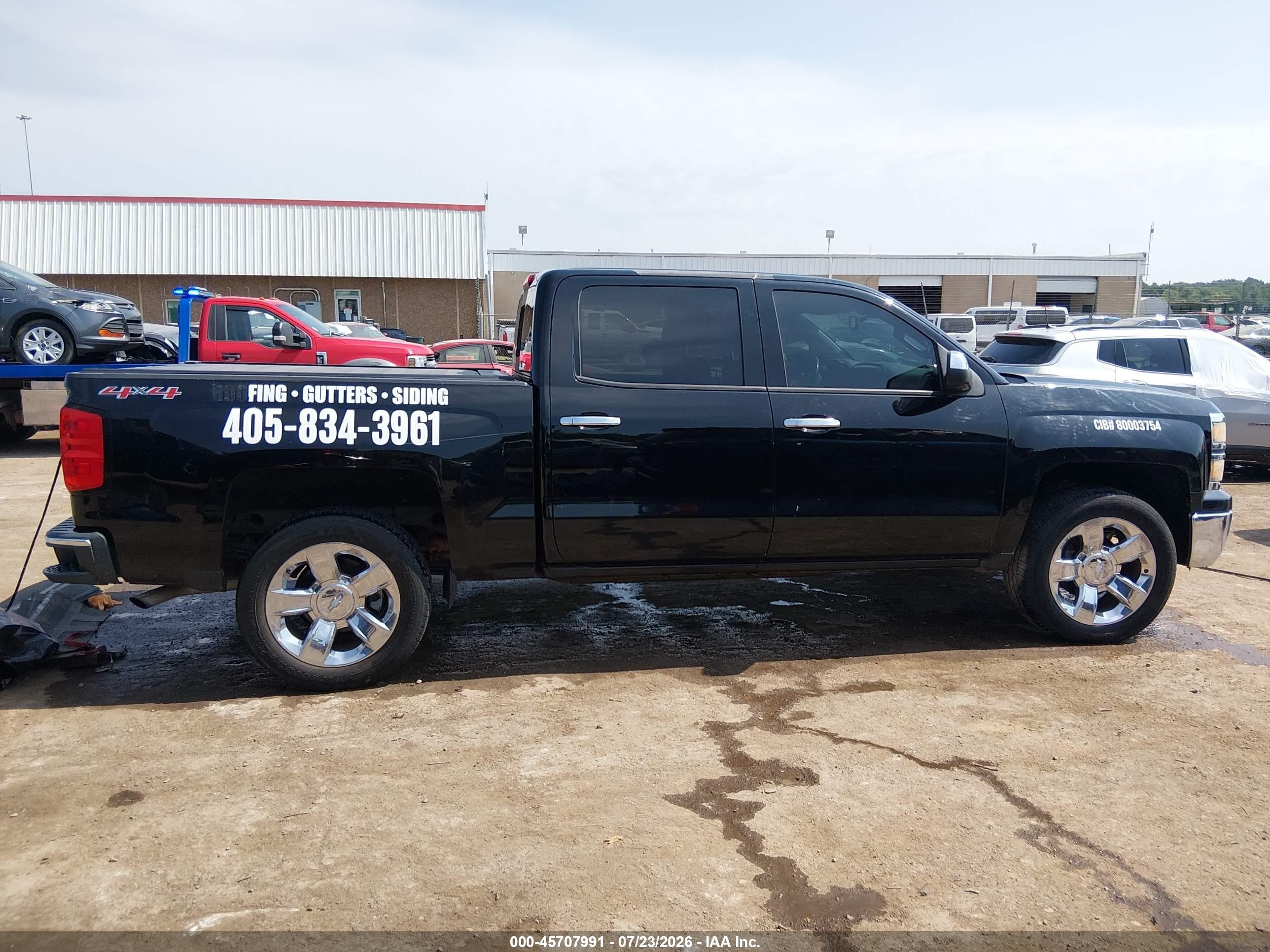 2014 Chevrolet Silverado 1500 Ltz Black vin: 3GCUKSEC4EG439974