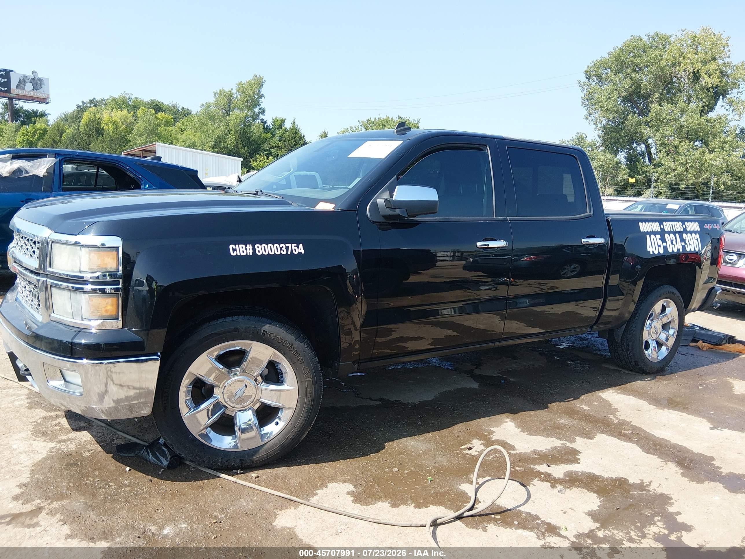 2014 Chevrolet Silverado 1500 Ltz Black vin: 3GCUKSEC4EG439974