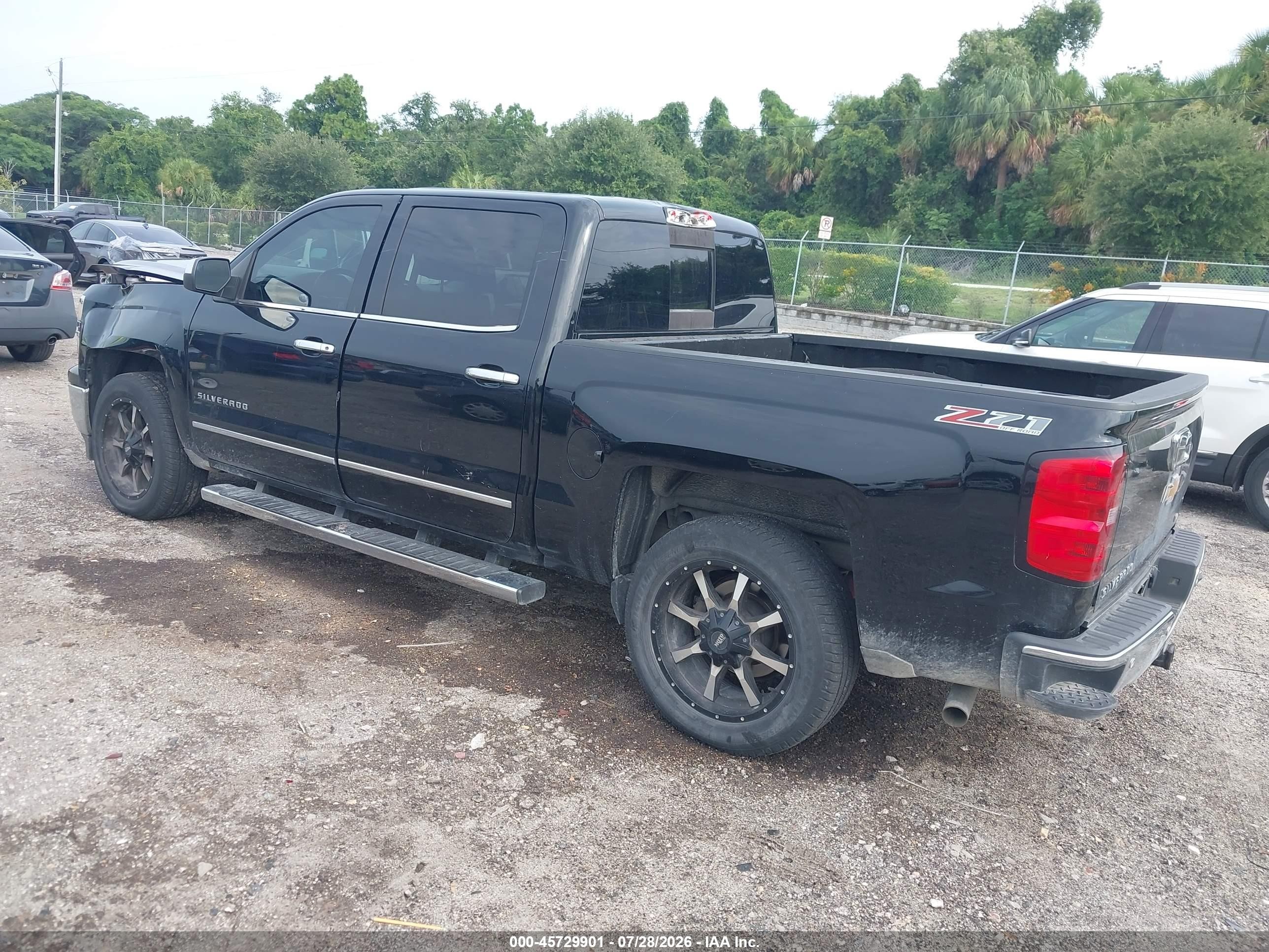 2015 Chevrolet Silverado 1500 Ltz Black vin: 3GCUKSEC4FG132838
