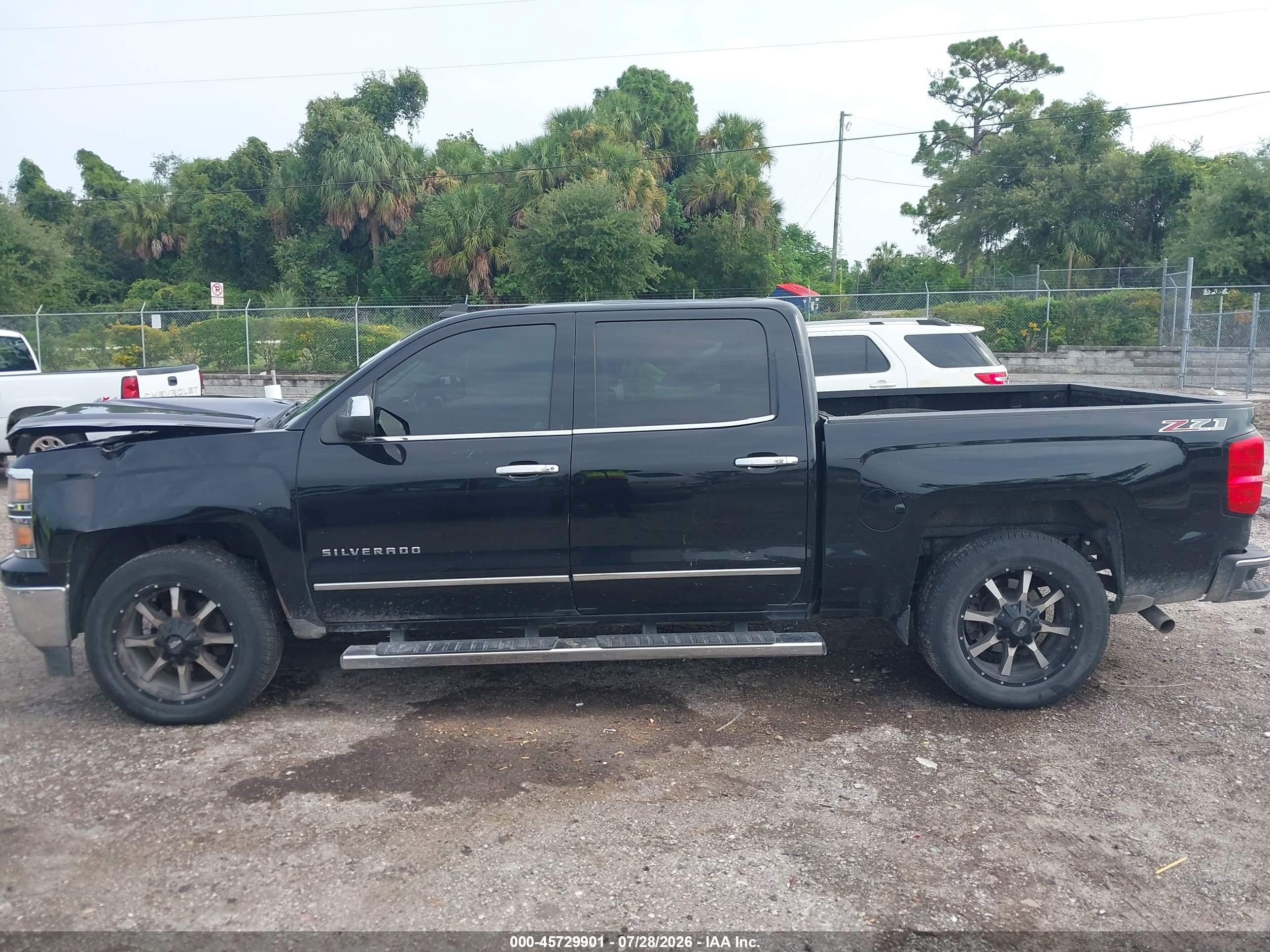 2015 Chevrolet Silverado 1500 Ltz Black vin: 3GCUKSEC4FG132838