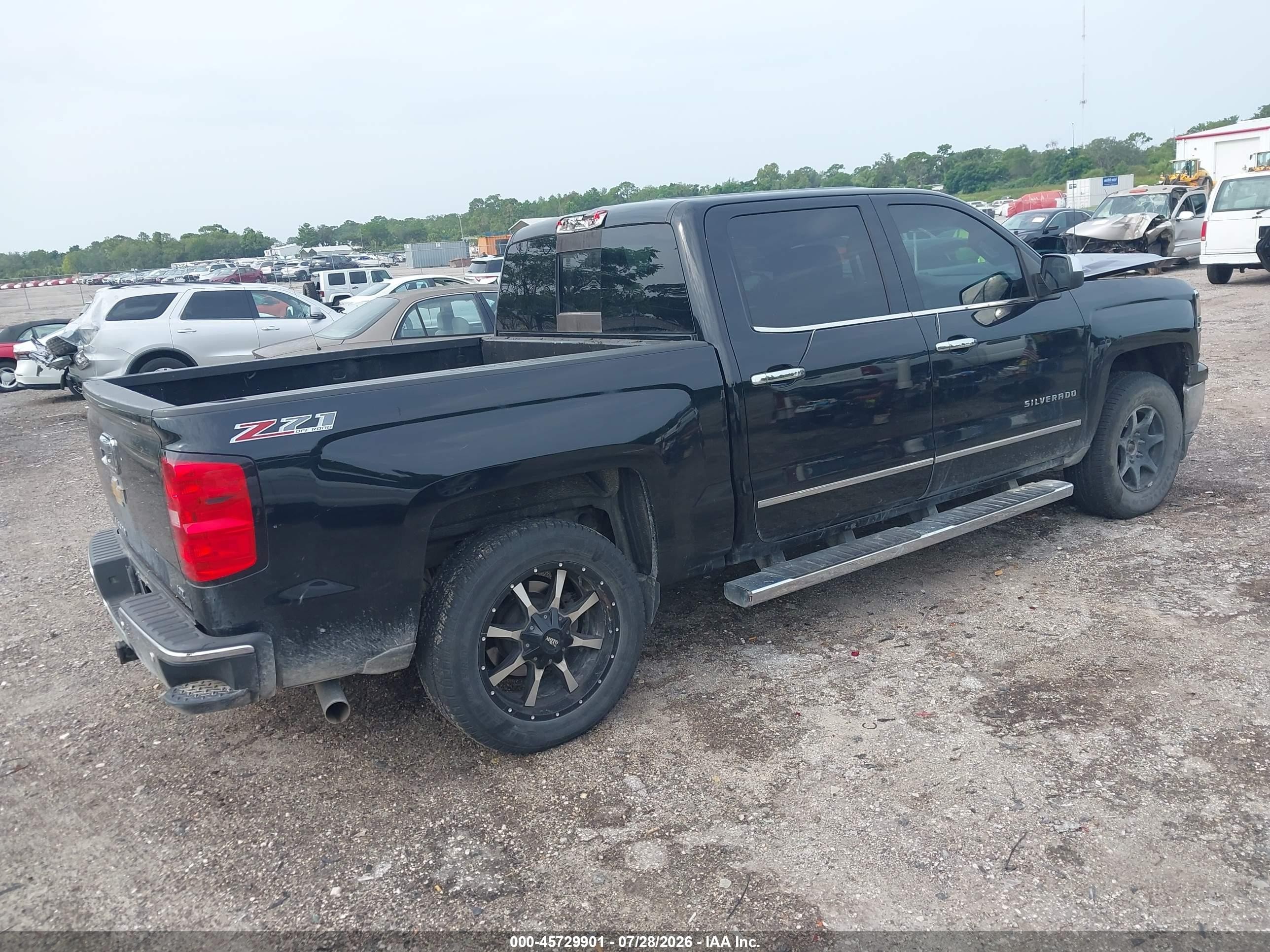 2015 Chevrolet Silverado 1500 Ltz Black vin: 3GCUKSEC4FG132838