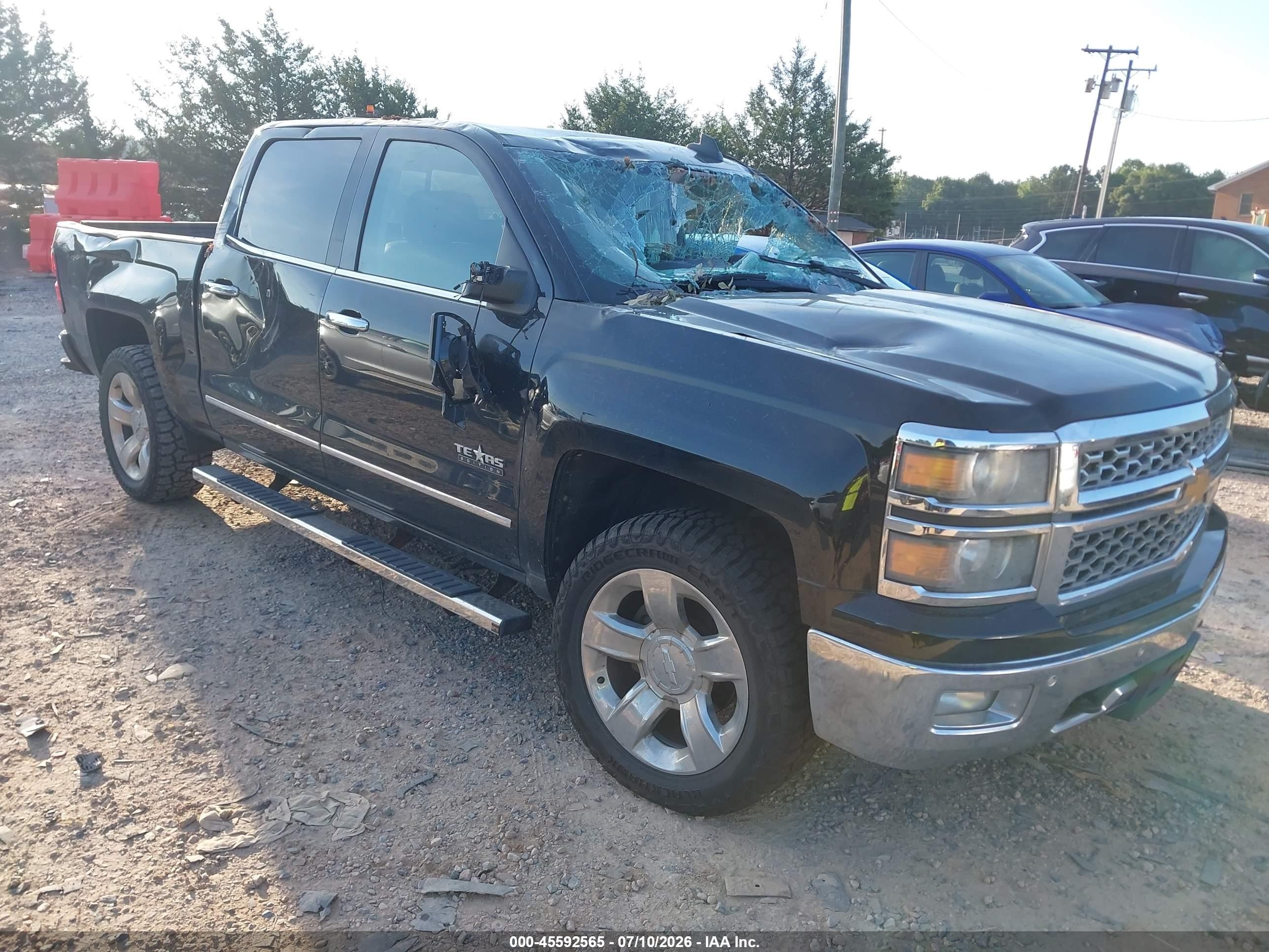 2015 Chevrolet Silverado 1500 Ltz Black vin: 3GCUKSEC4FG309288