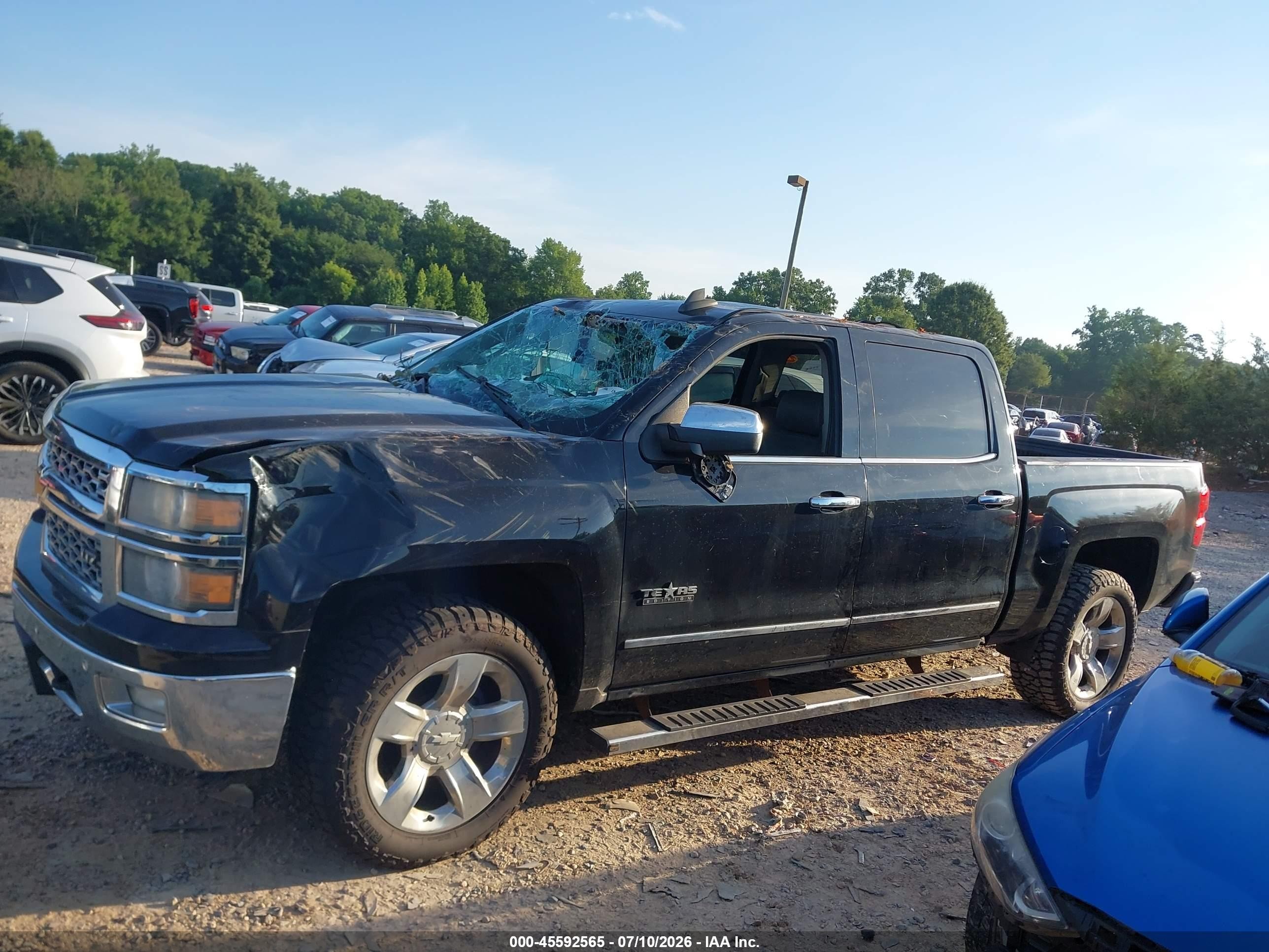 2015 Chevrolet Silverado 1500 Ltz Black vin: 3GCUKSEC4FG309288