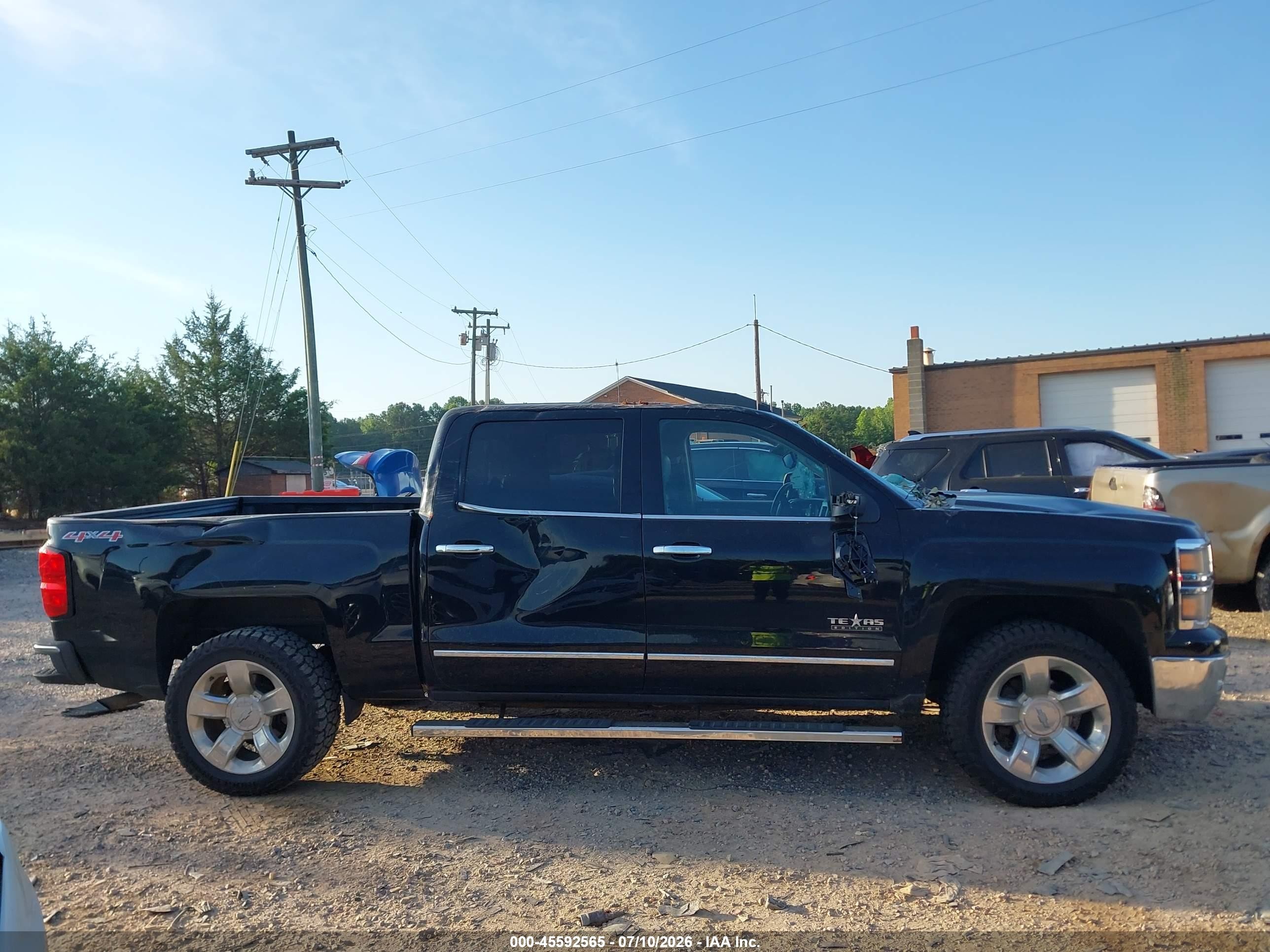 2015 Chevrolet Silverado 1500 Ltz Black vin: 3GCUKSEC4FG309288