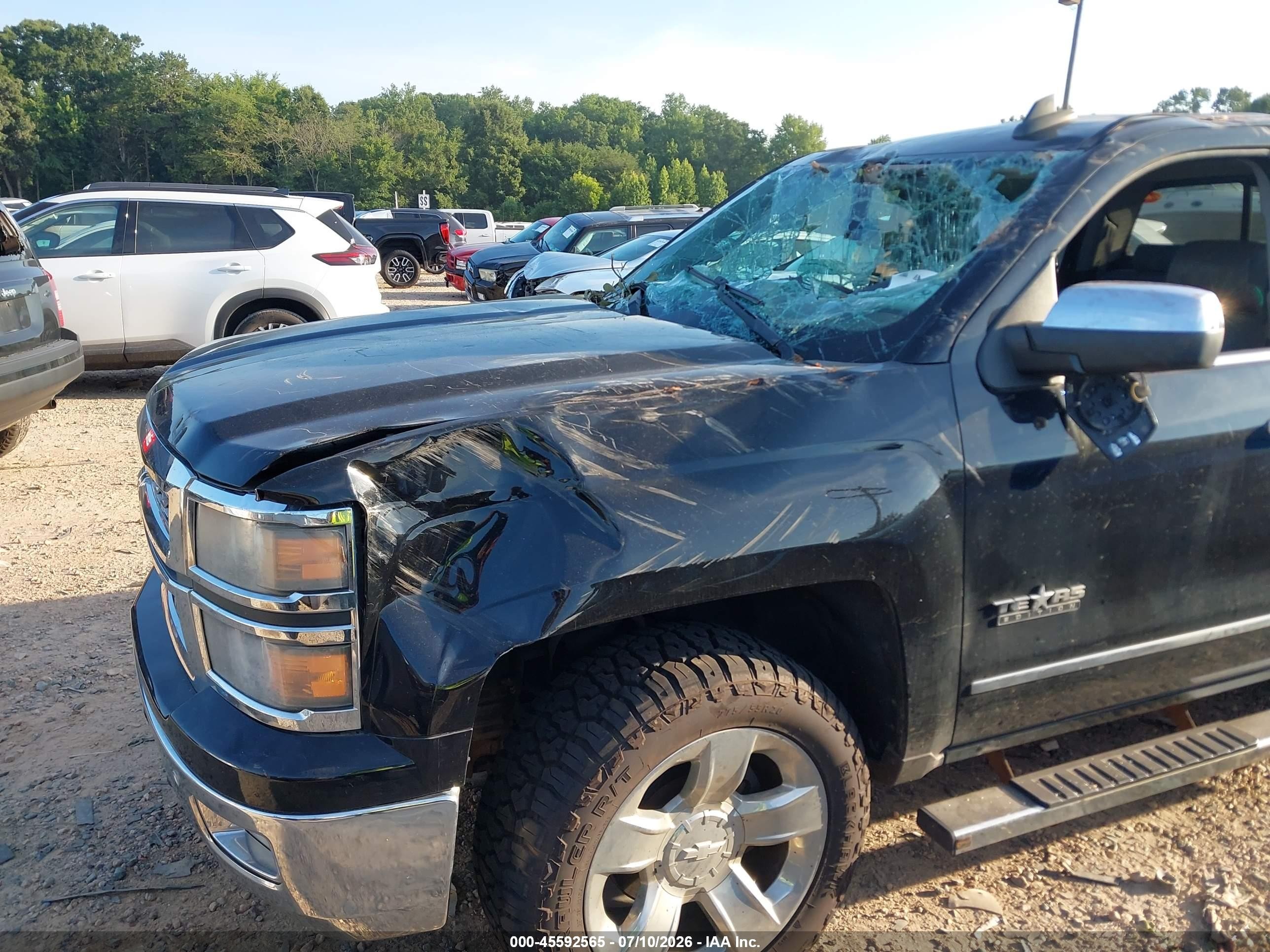 2015 Chevrolet Silverado 1500 Ltz Black vin: 3GCUKSEC4FG309288
