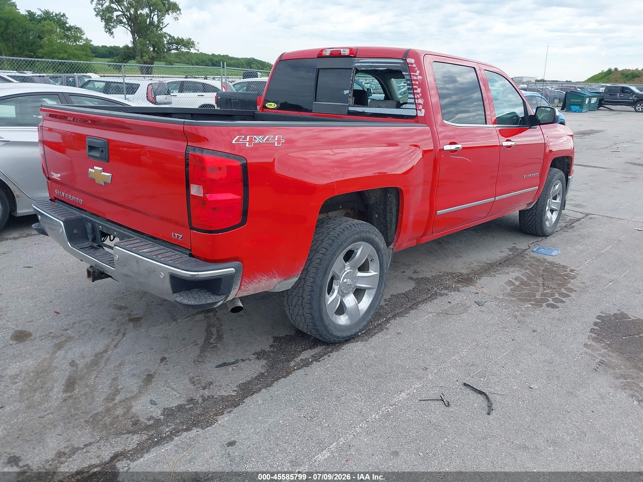 2015 Chevrolet Silverado 1500 1lz Red vin: 3GCUKSEC4FG378210