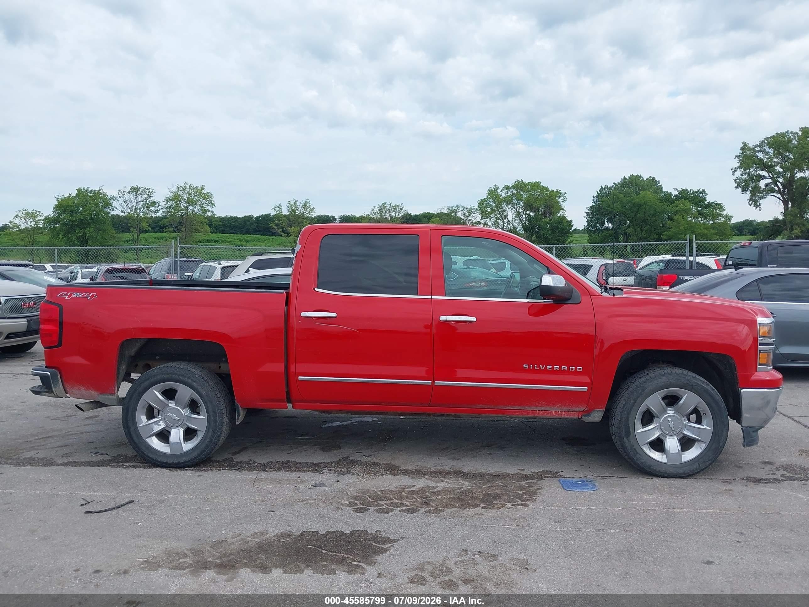 2015 Chevrolet Silverado 1500 1lz Red vin: 3GCUKSEC4FG378210
