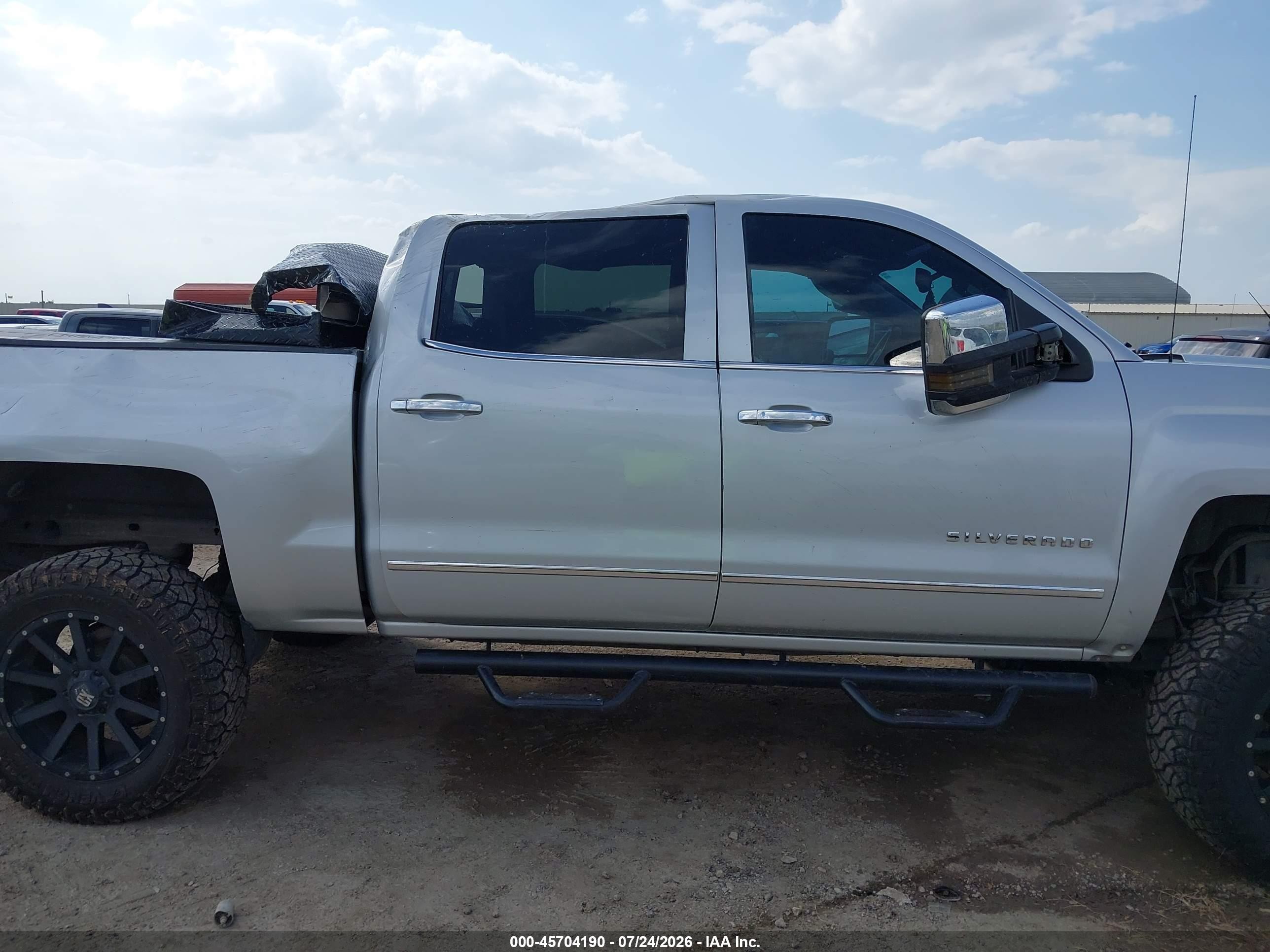 2015 Chevrolet Silverado 1500 Ltz Silver vin: 3GCUKSEC4FG474547