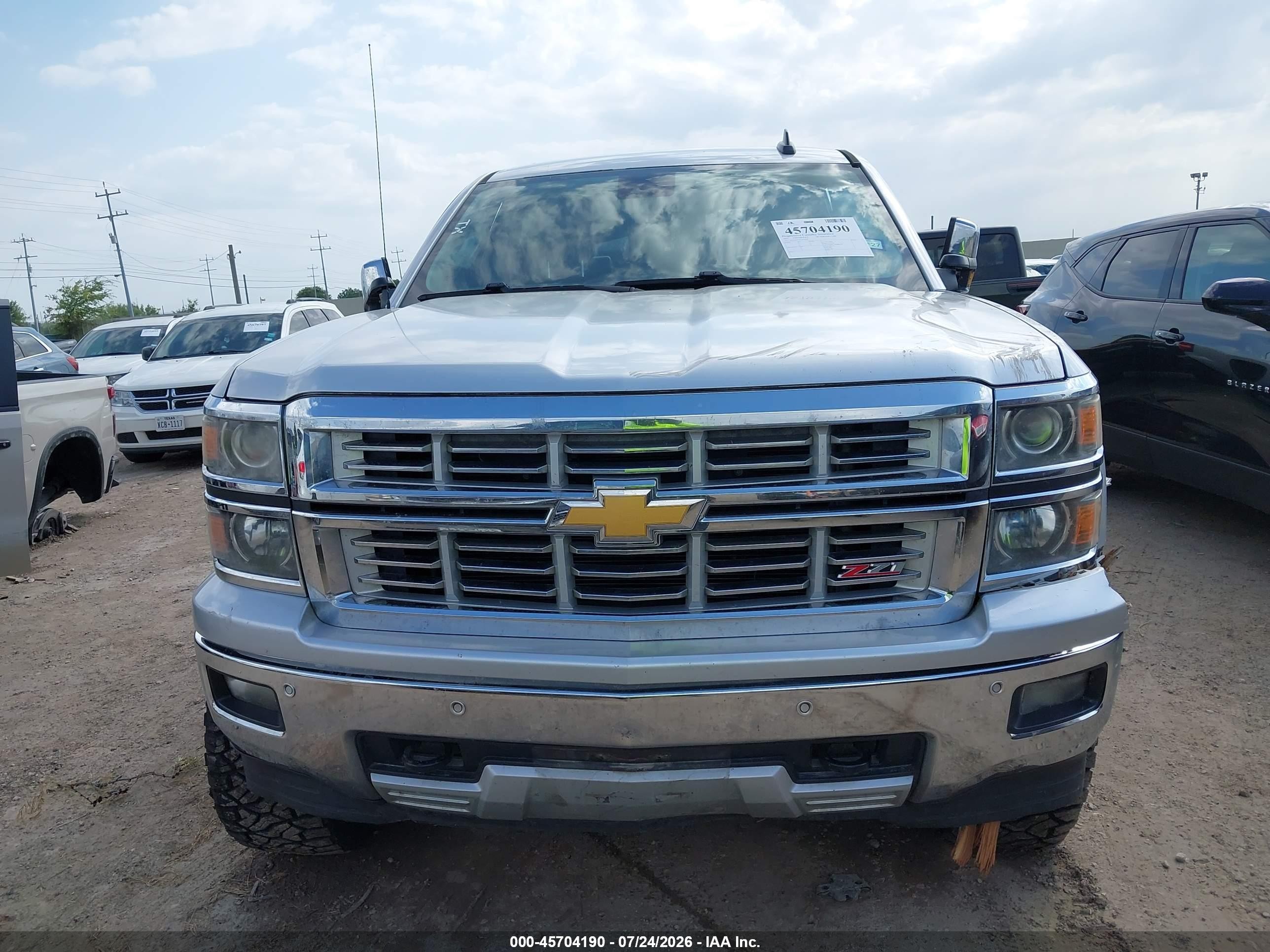 2015 Chevrolet Silverado 1500 Ltz Silver vin: 3GCUKSEC4FG474547